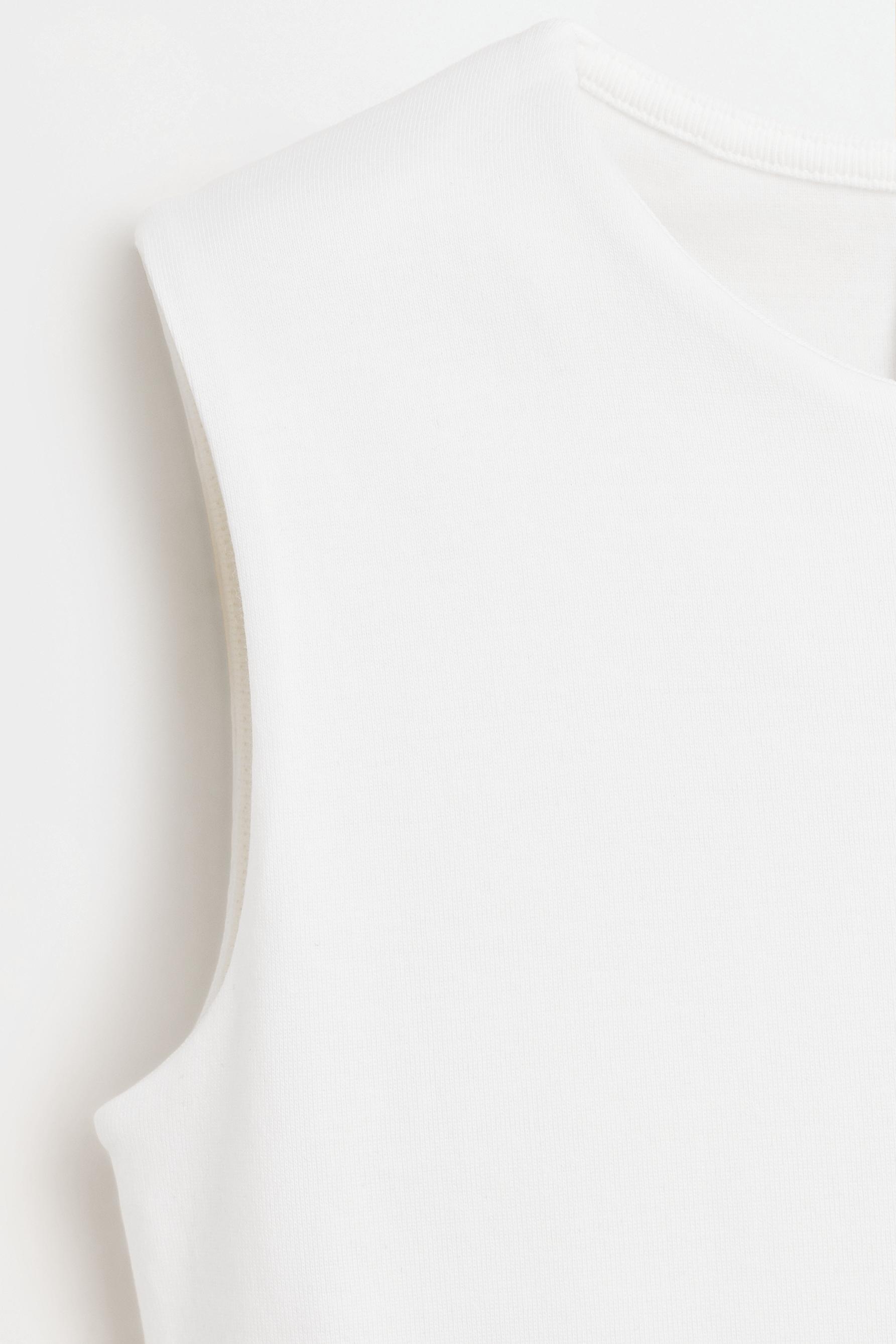 Wide-strap tank top — WHITE