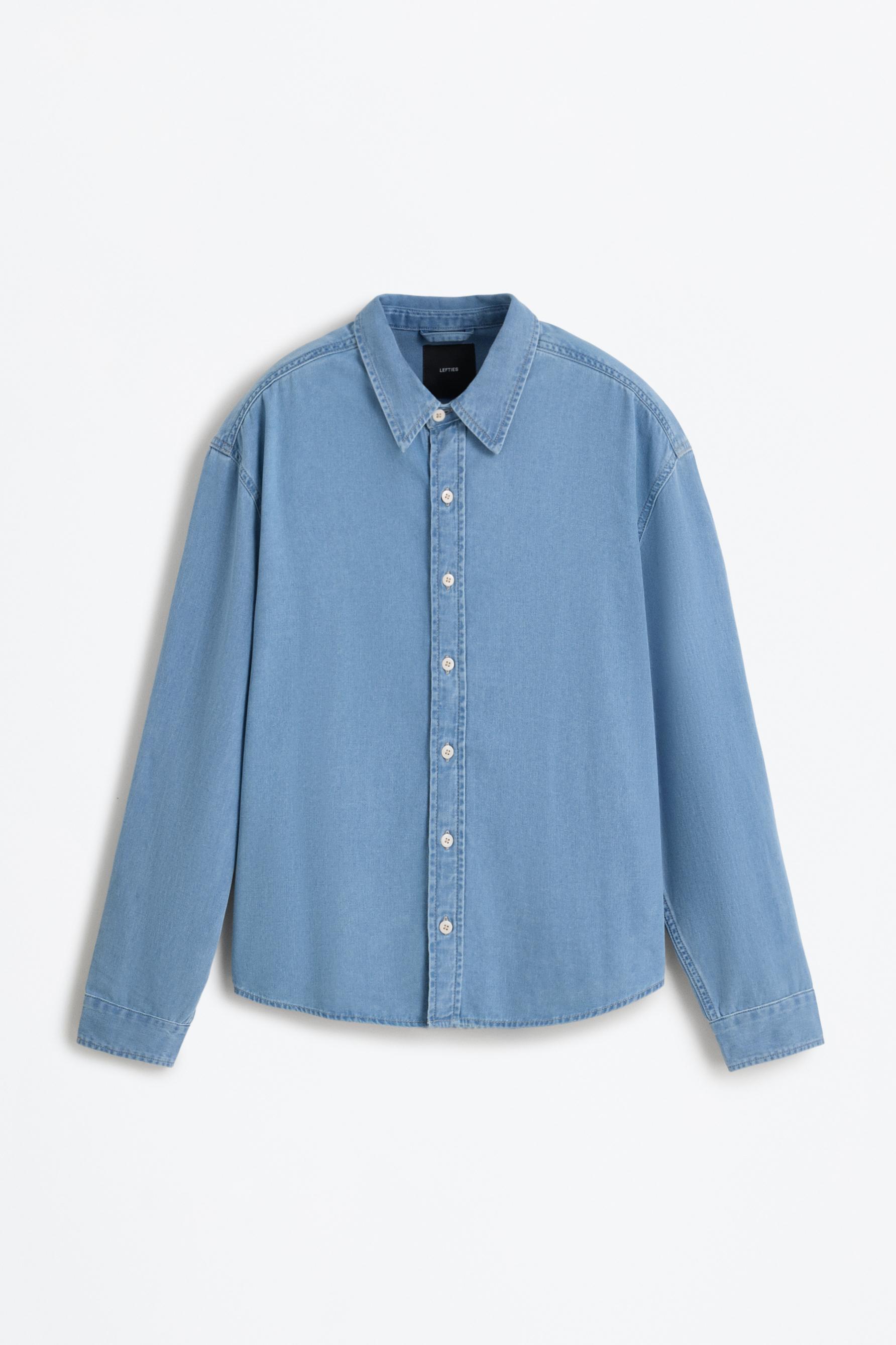 Oversize denim shirt — PALE BLUE