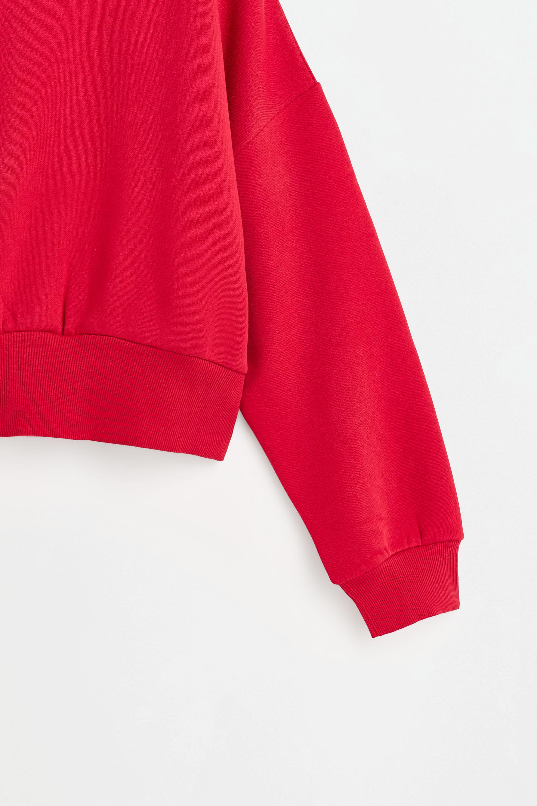 Gathered sweatshirt — RED