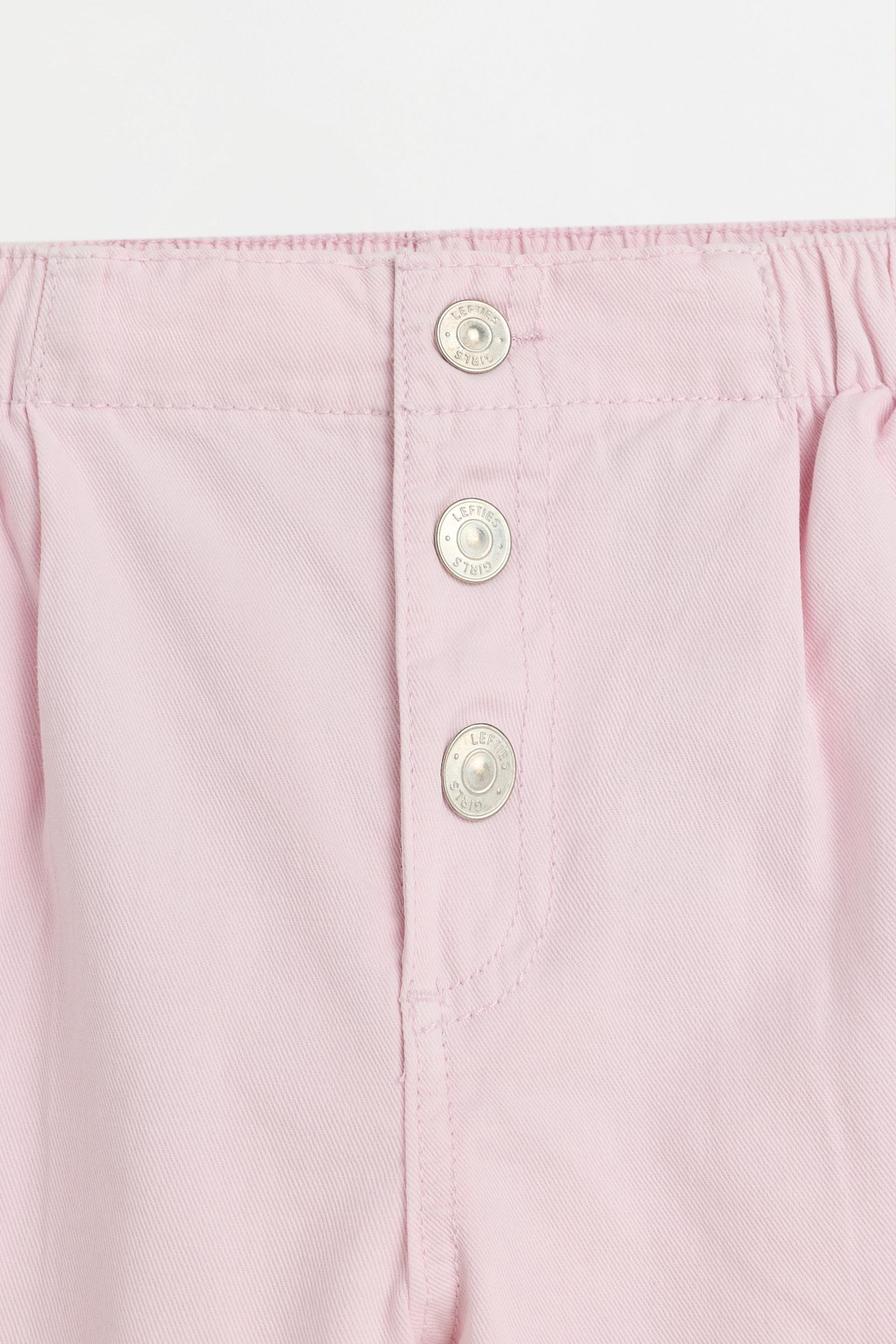 Twill shorts with darts — LILAC PINK
