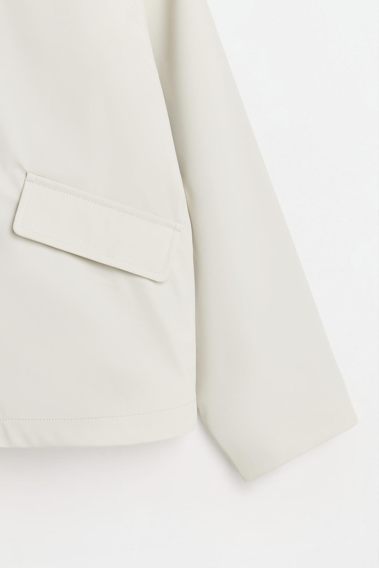 Lightweight rubberised parka — ECRU