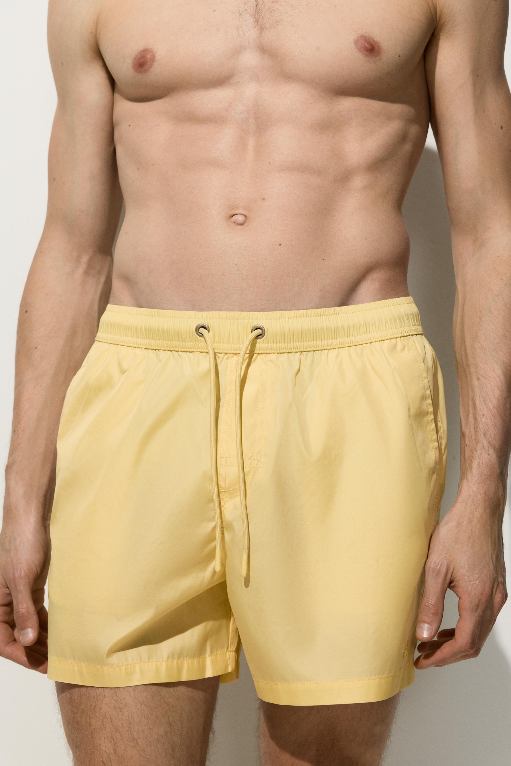 Basic regular fit swim shorts — PASTEL YELLOW
