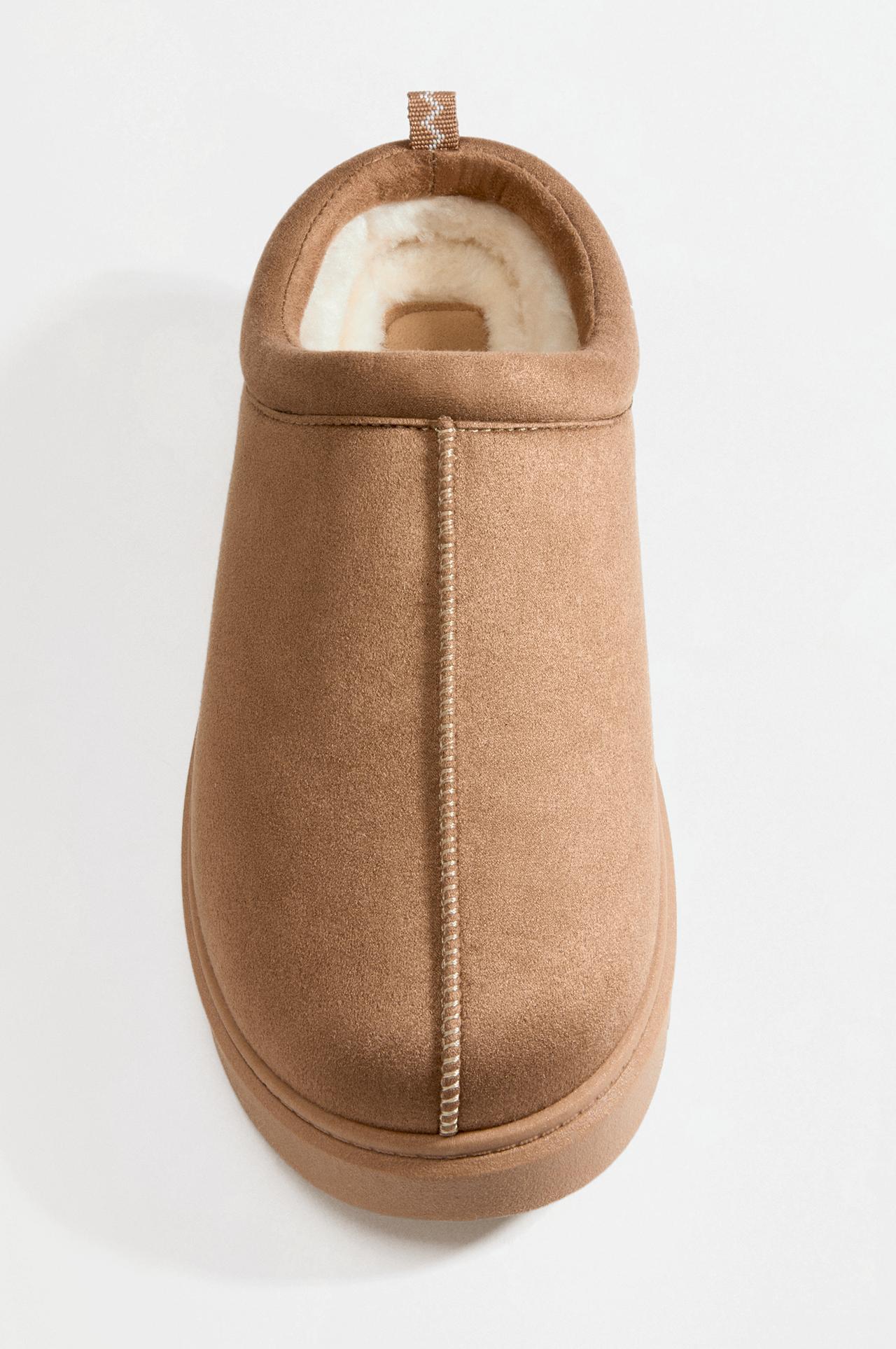 Lined clog shoe — BEIGE