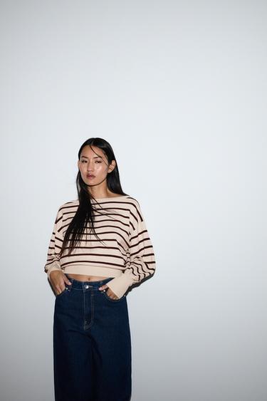 Off-the-shoulder knit sweater — ECRU/BEIGE 5