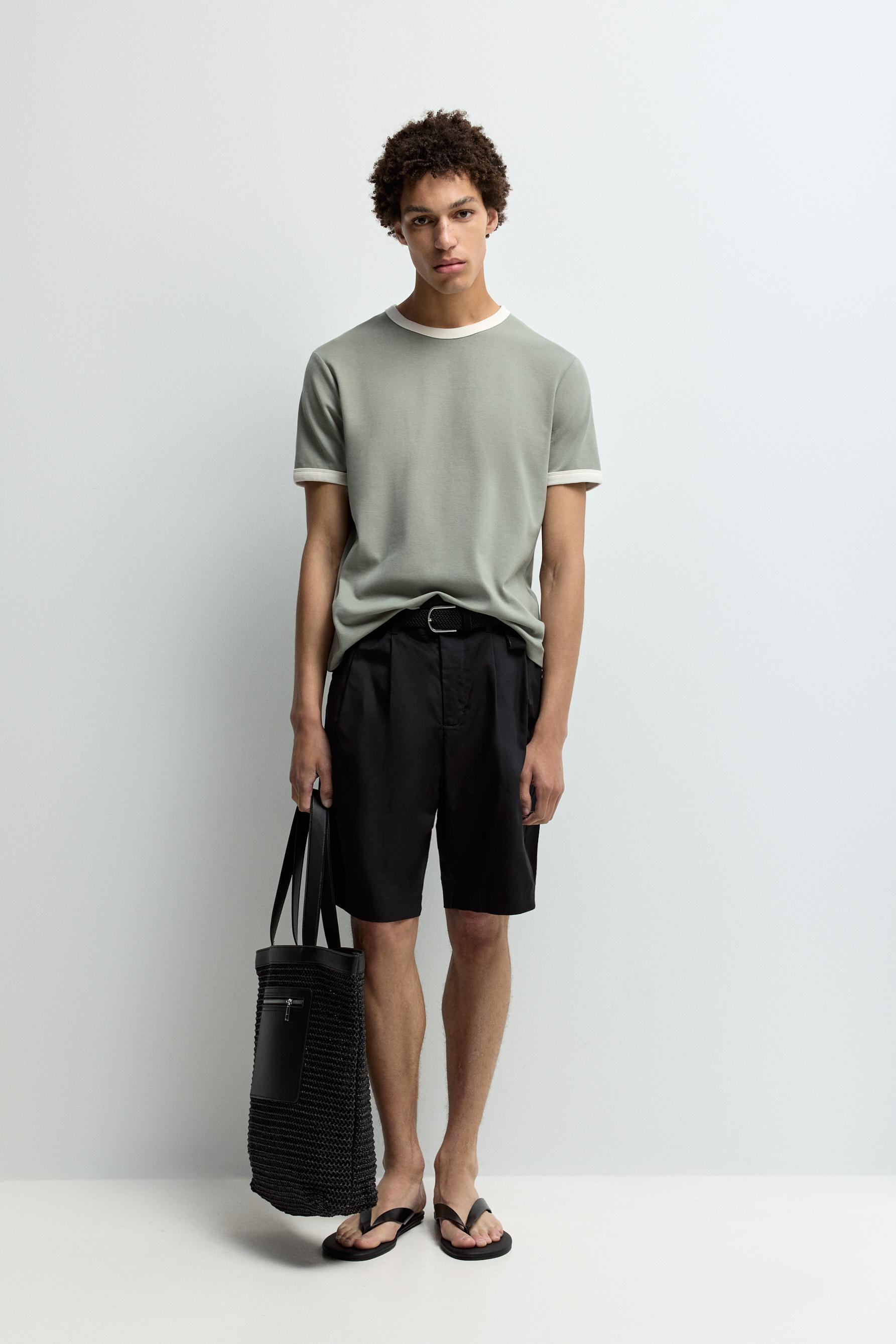 Contrast T-shirt — BILLIARD GREEN