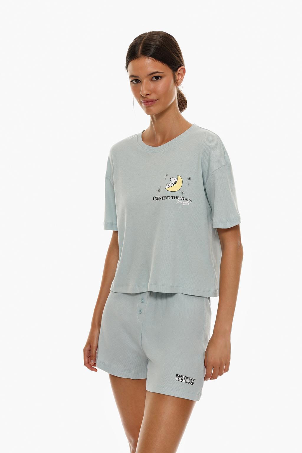 Snoopy Peanuts™ ribbed short pyjamas