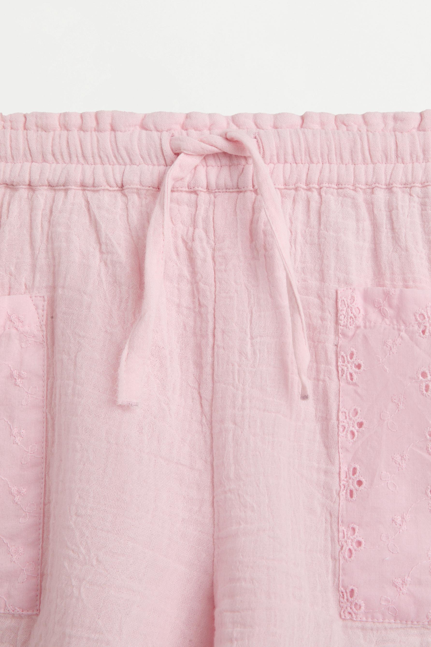 Double gauze shorts with pockets — PINK