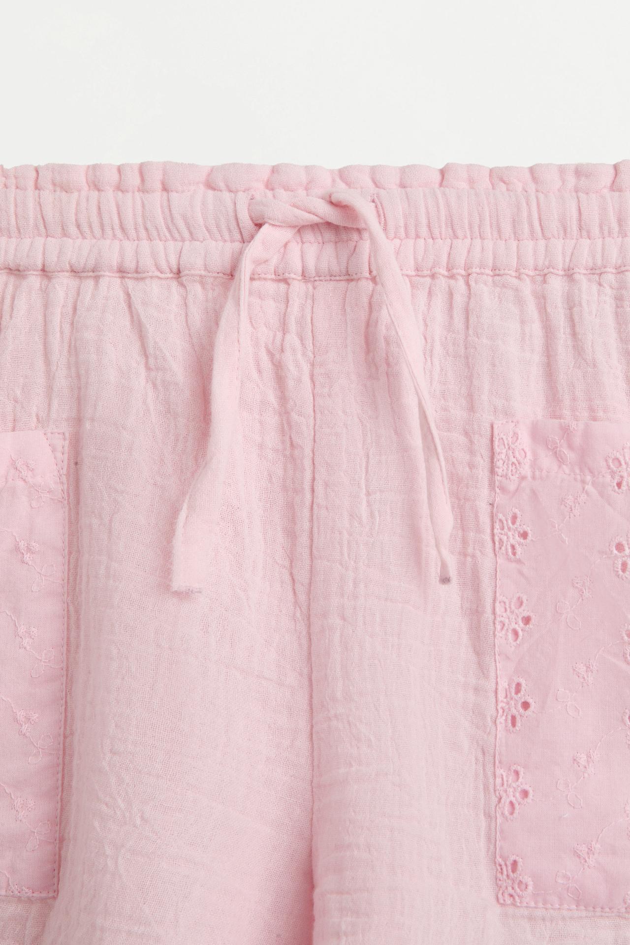 Double gauze shorts with pockets — PINK