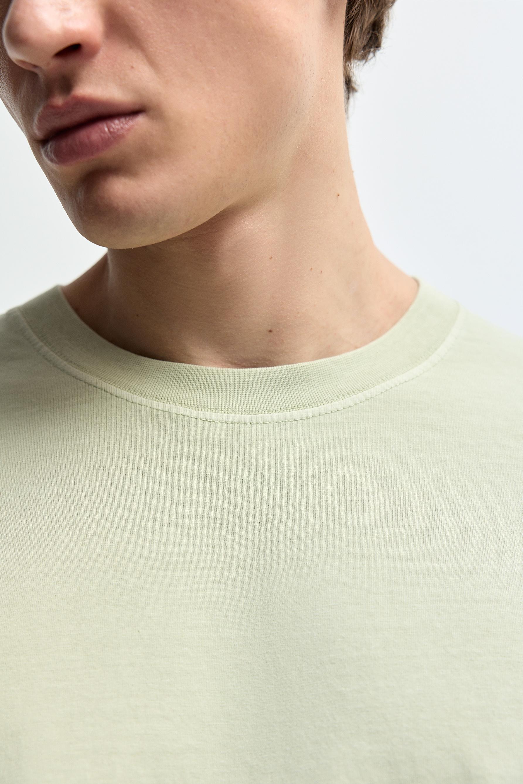 Faded-effect T-shirt — PISTACHIO GREEN