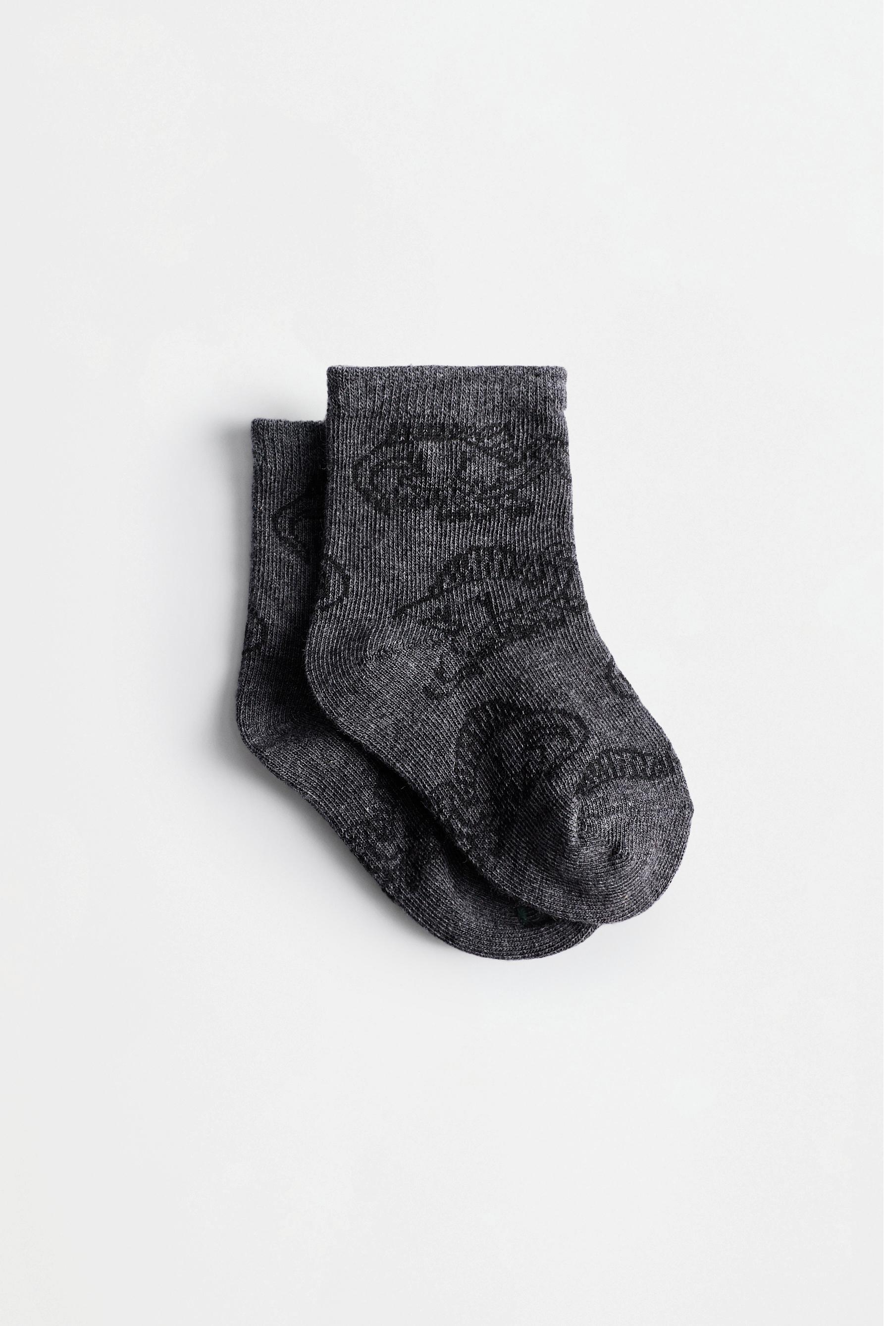Long socks (7-pack) — GREYISH GREEN