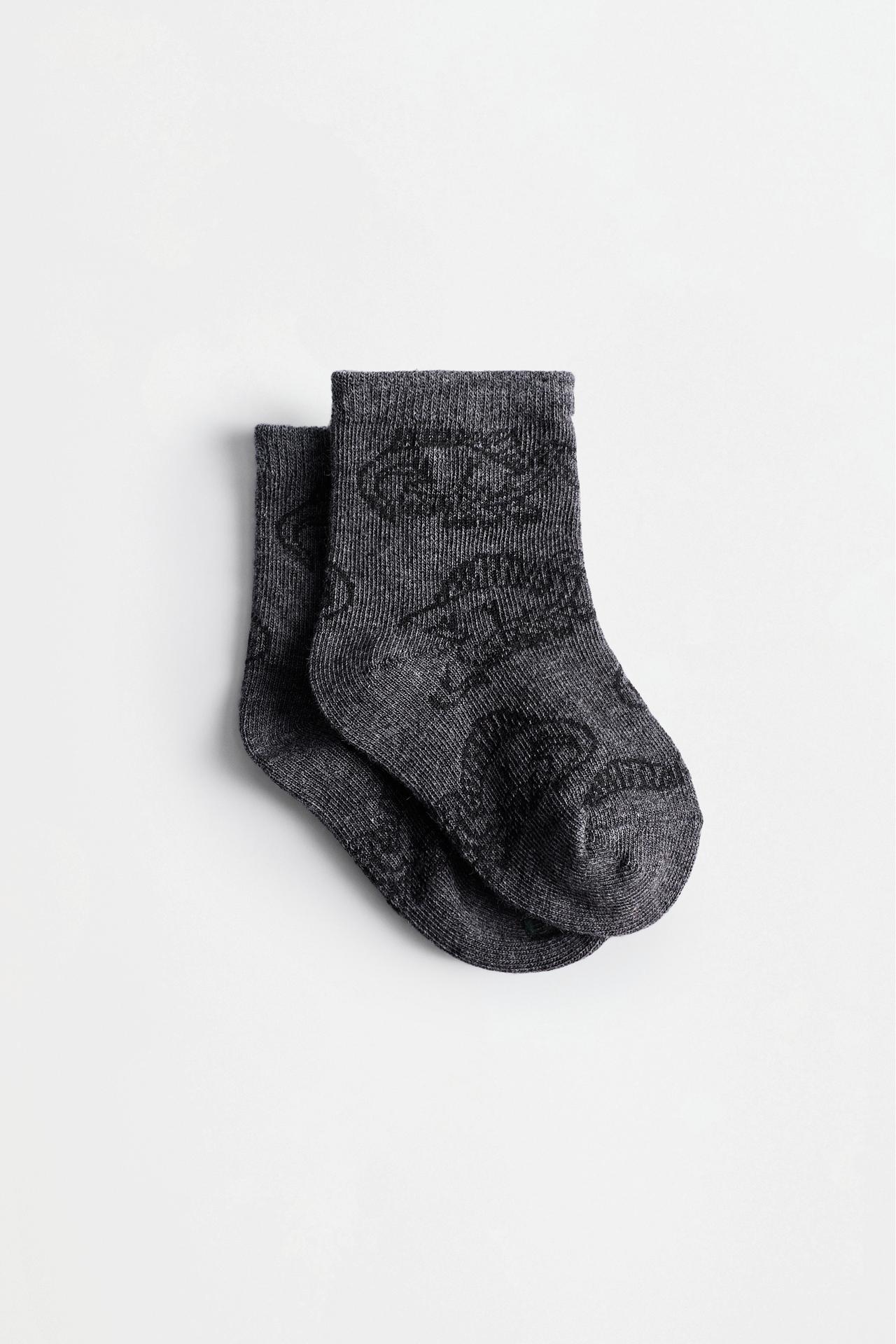 Long socks (7-pack) — GREYISH GREEN
