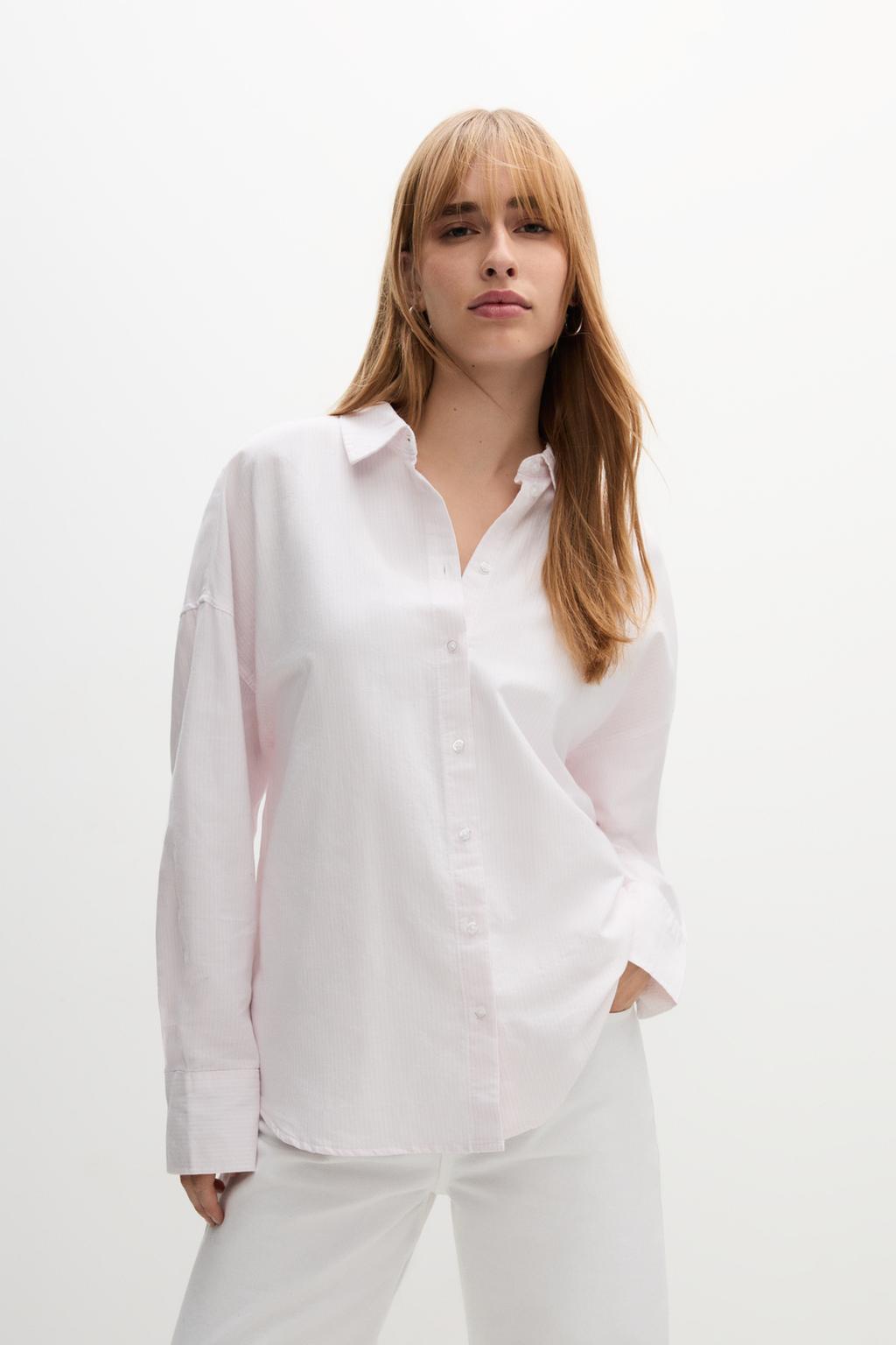 Camisa oversize manga larga