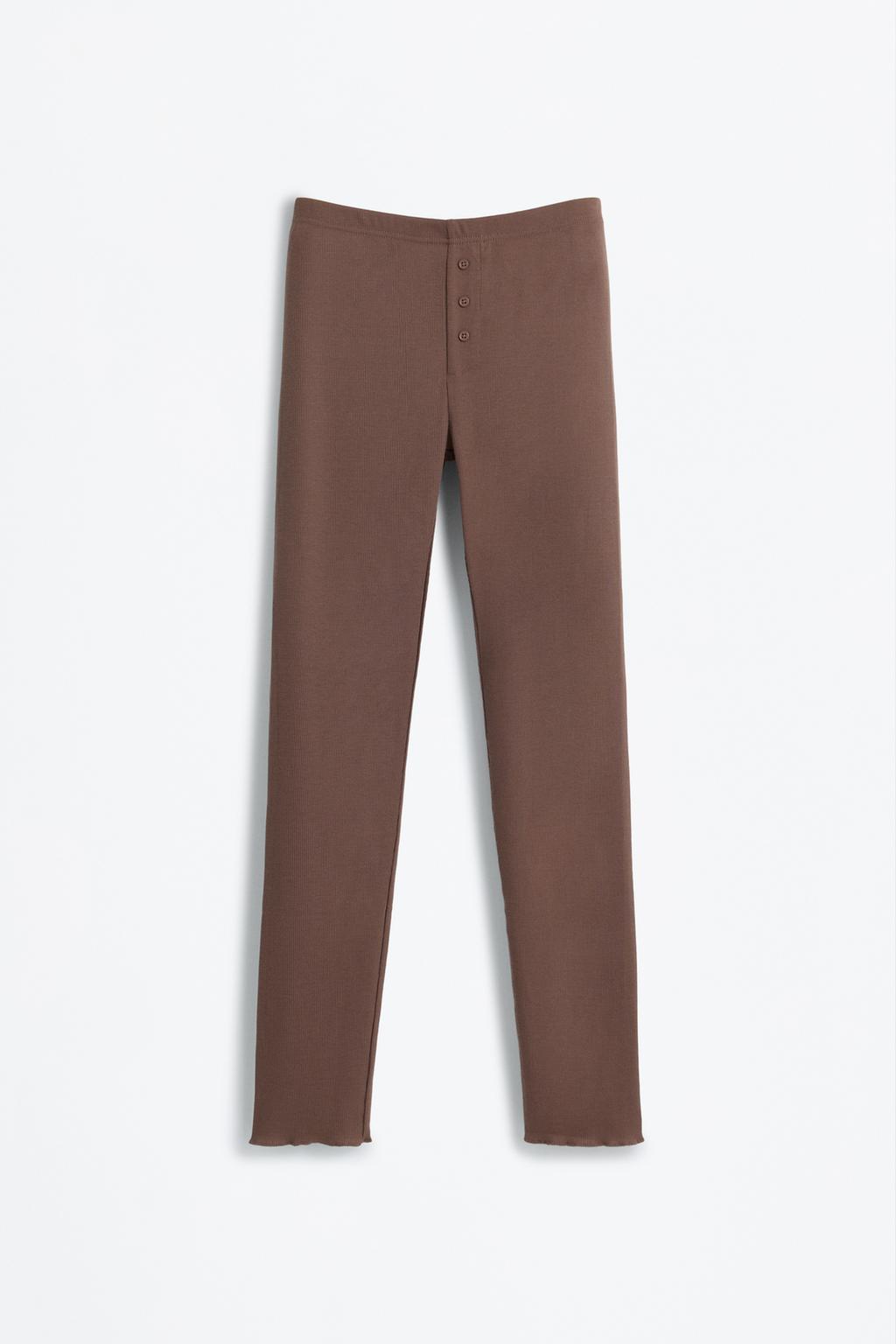 Leggings de pijama caneladas