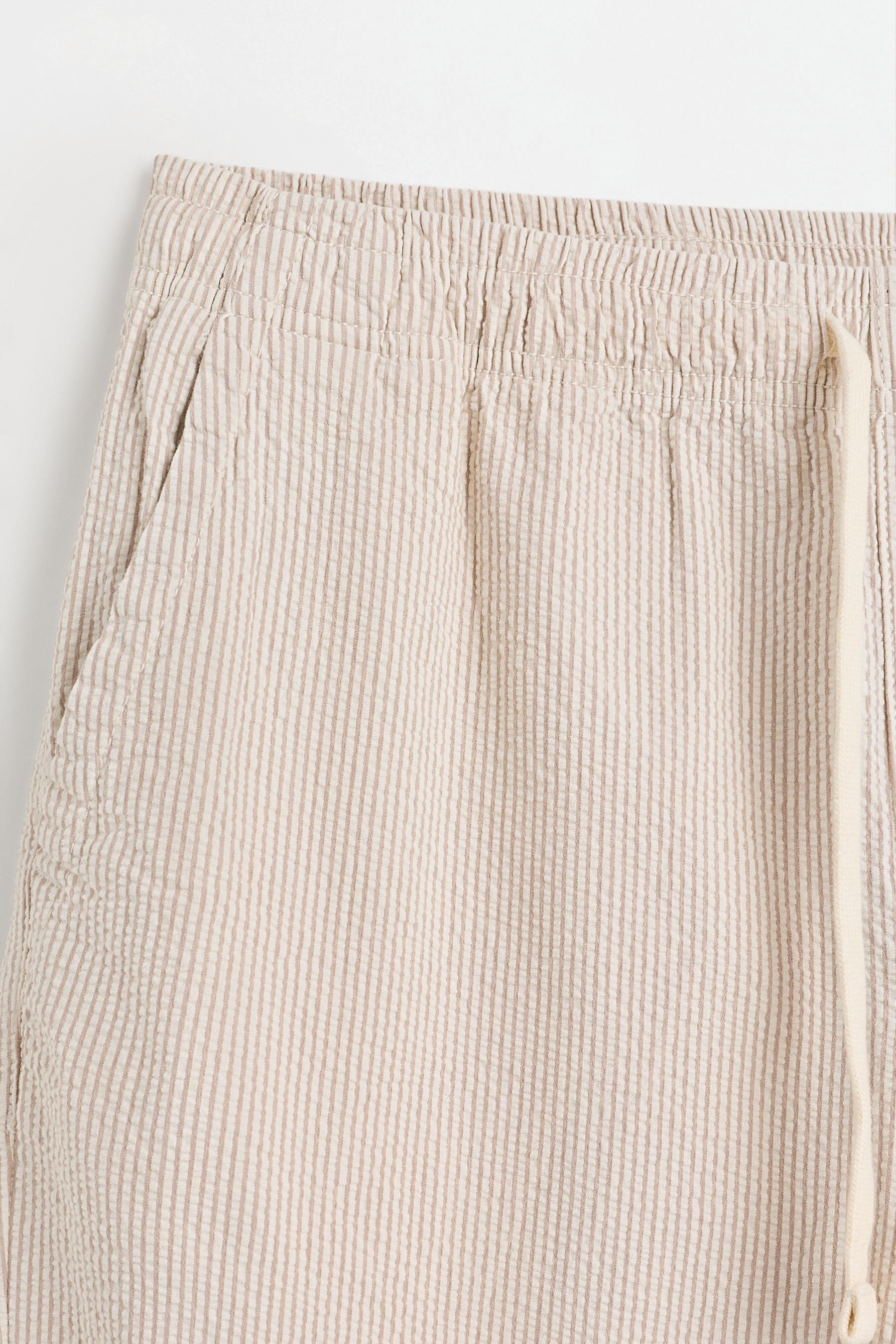 Striped flowing joggers — SAND
