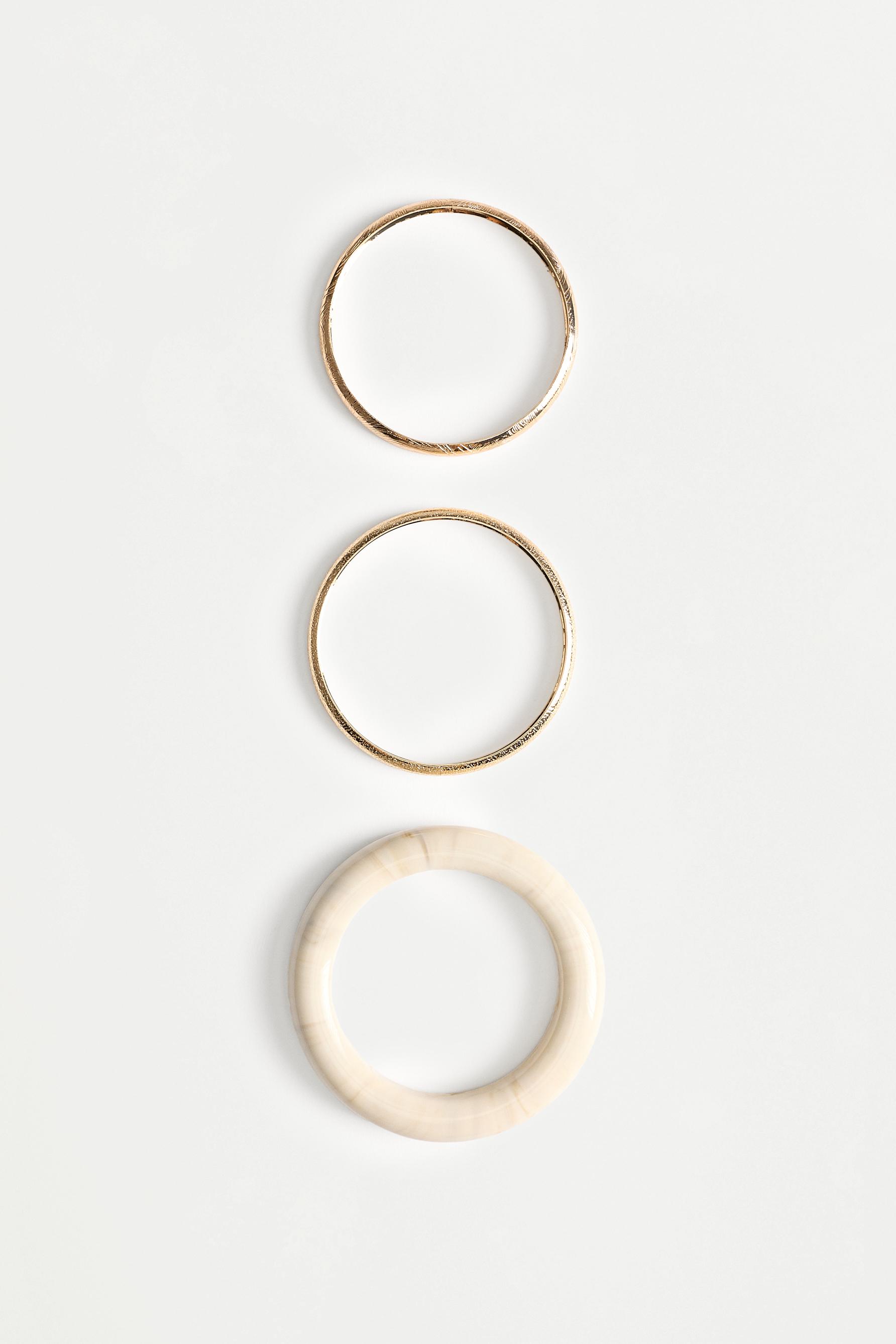 3-pack of assorted bracelets — WHITE