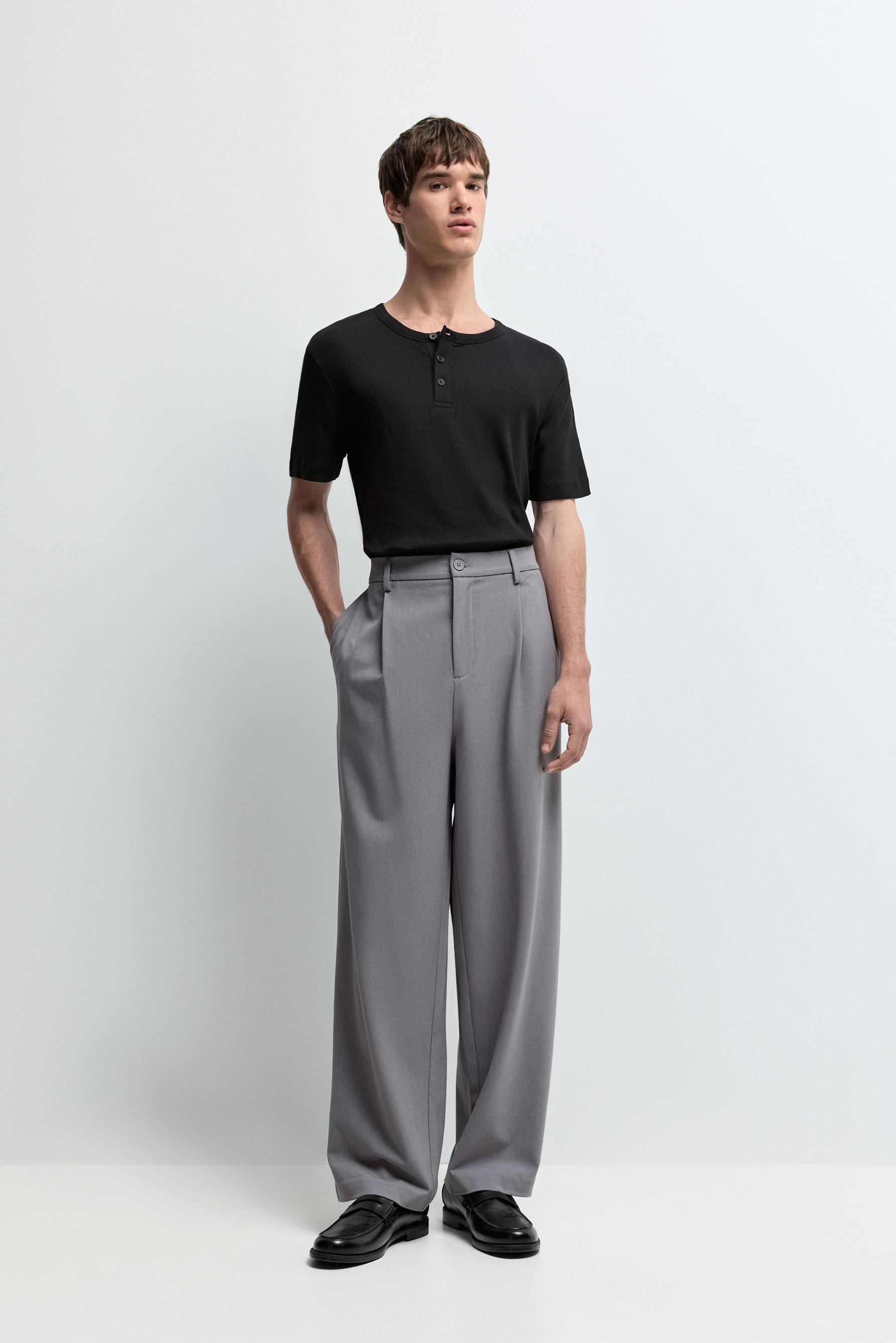 Henley T-shirt — BLACK