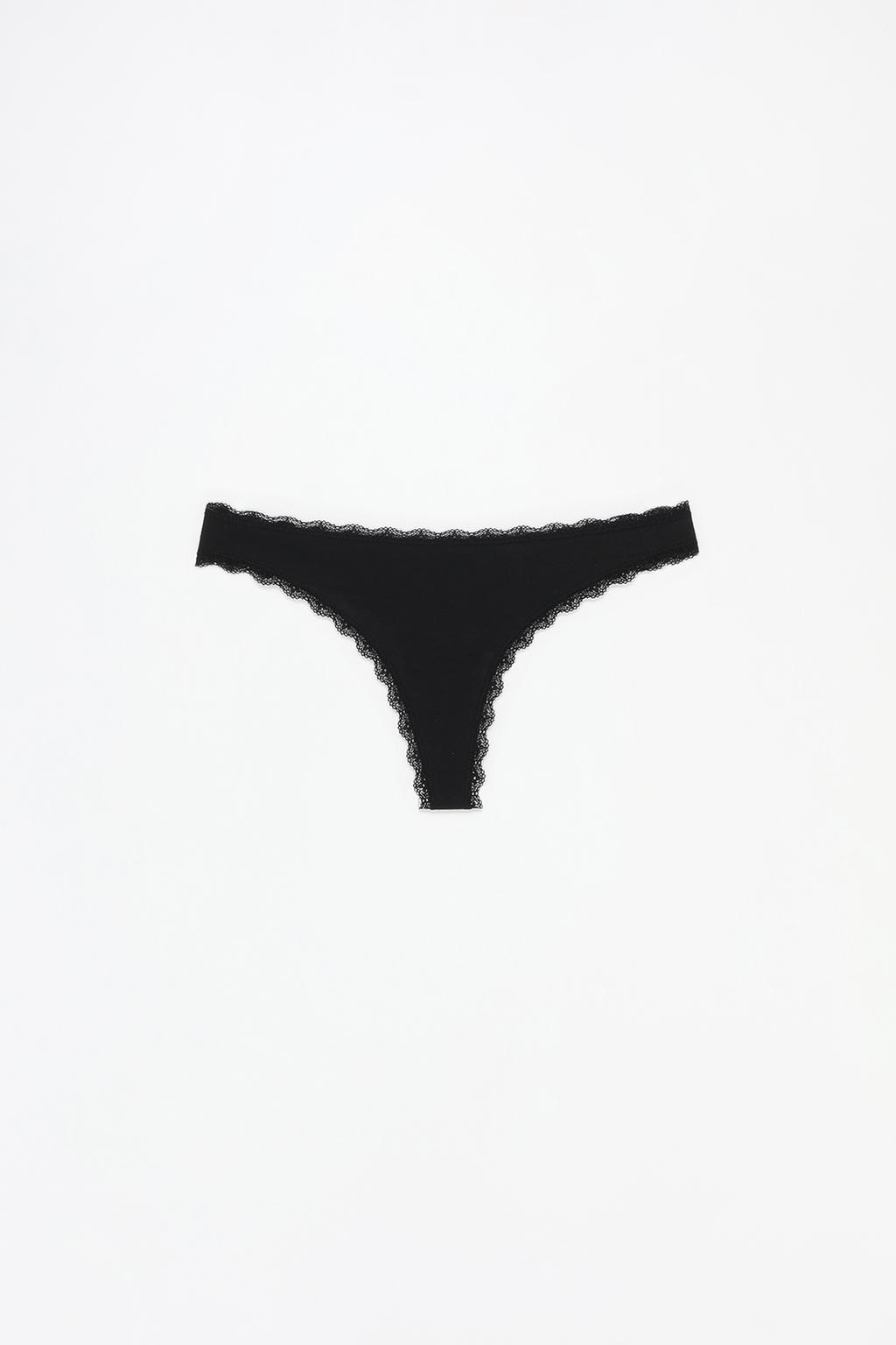 3-Pack of Brazilian briefs with lace trim