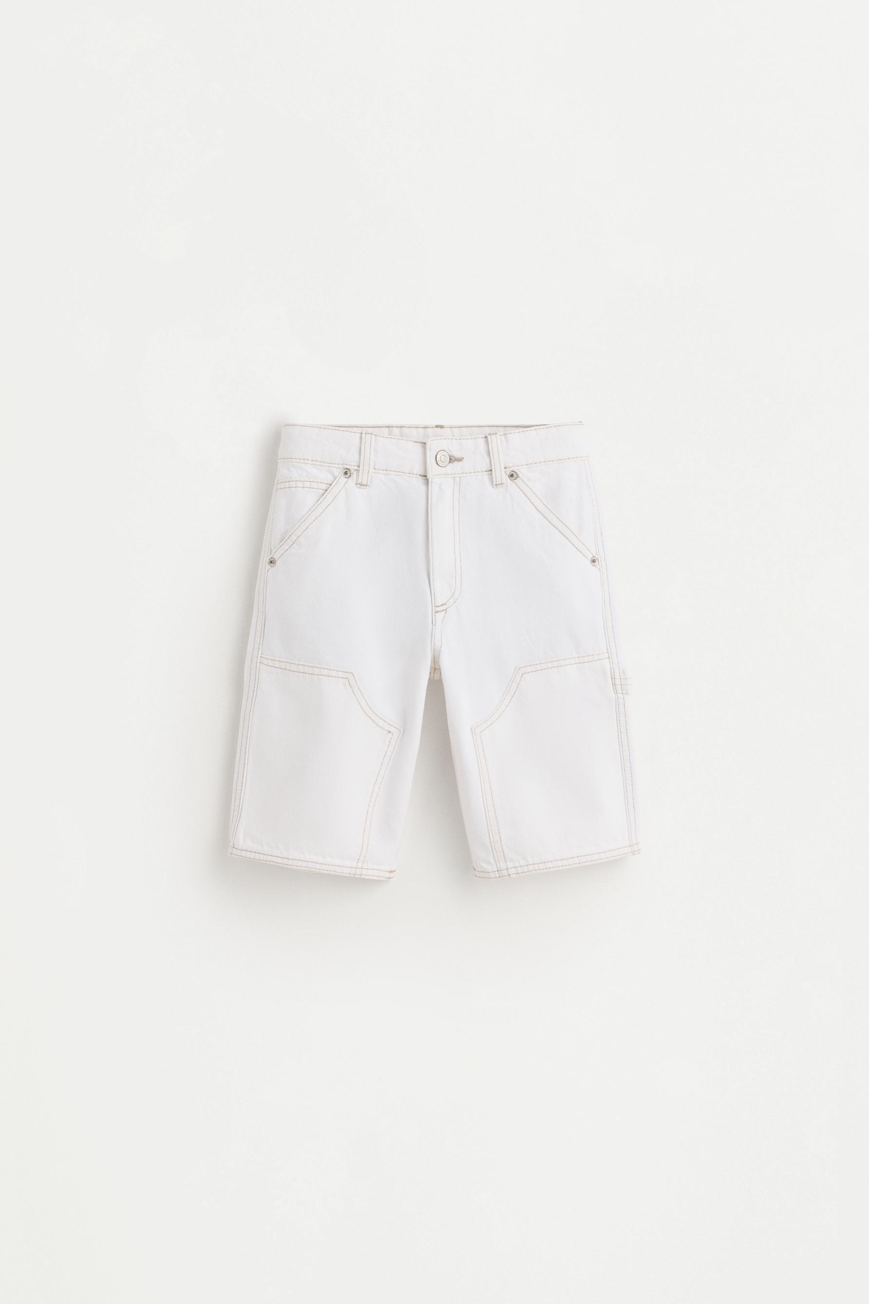 Carpenter denim Bermuda shorts — OFF WHITE