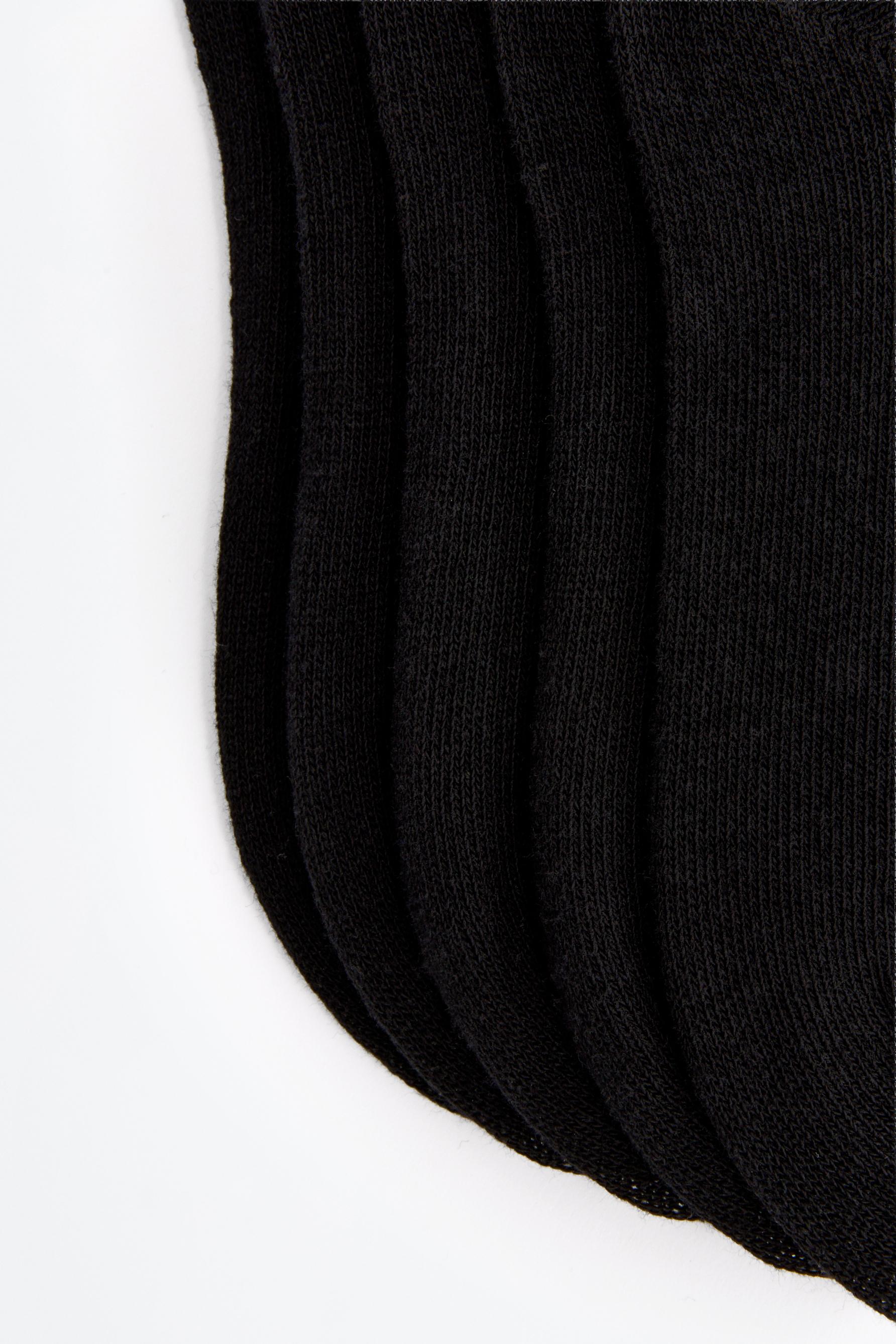 Plain ankle socks (Pack 10) — BLACK