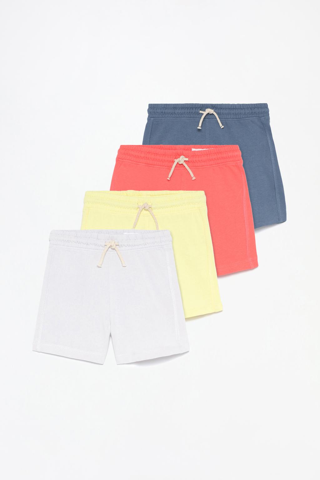 4-pack of plain Bermuda shorts