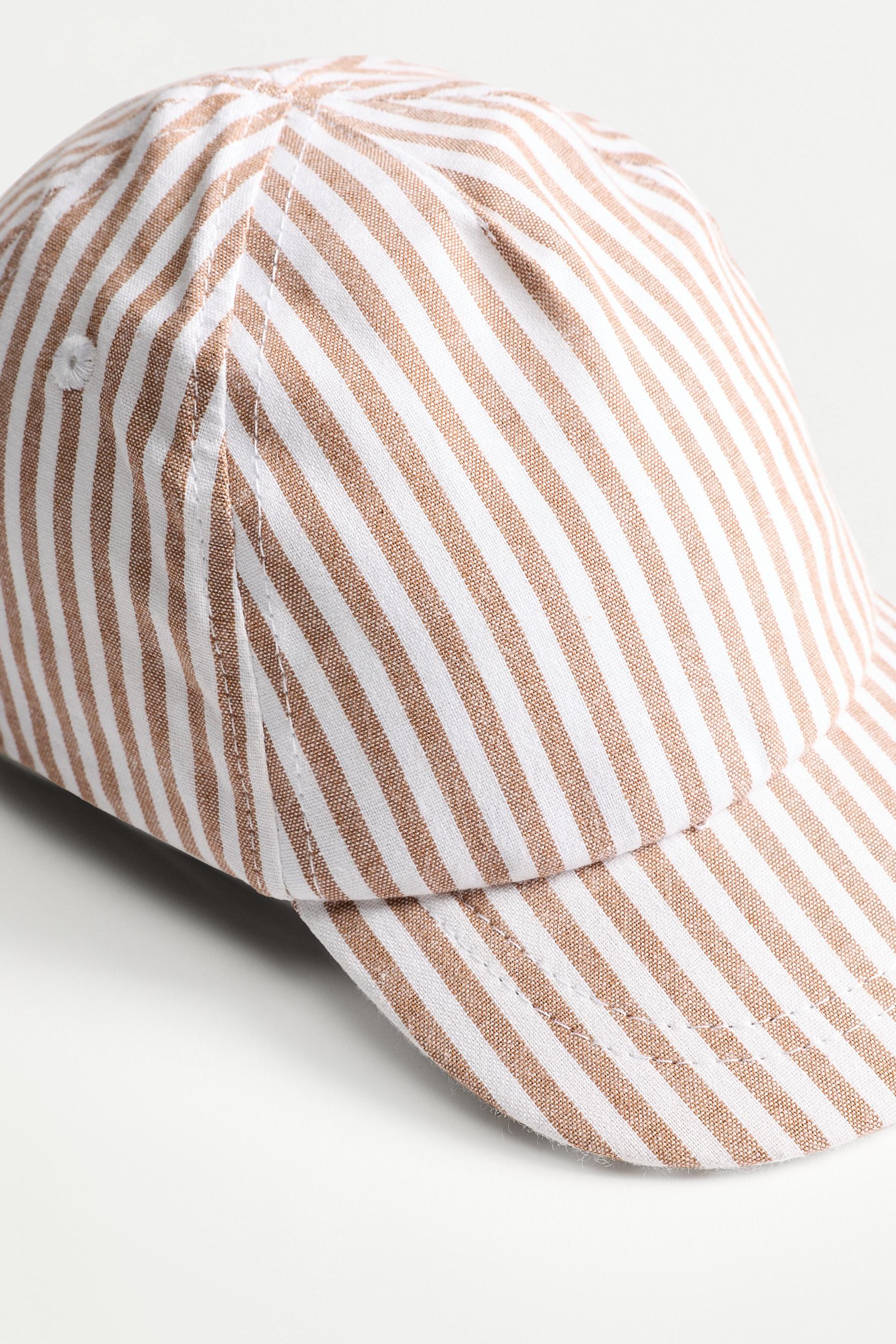 Striped cap — BEIGE