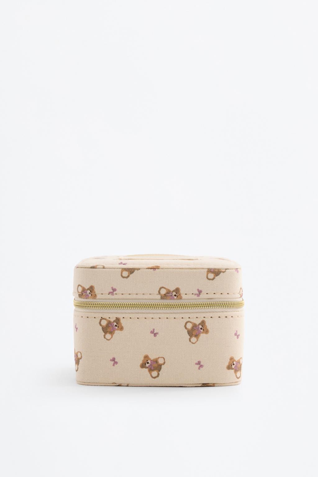 Square teddy bear jewelry box