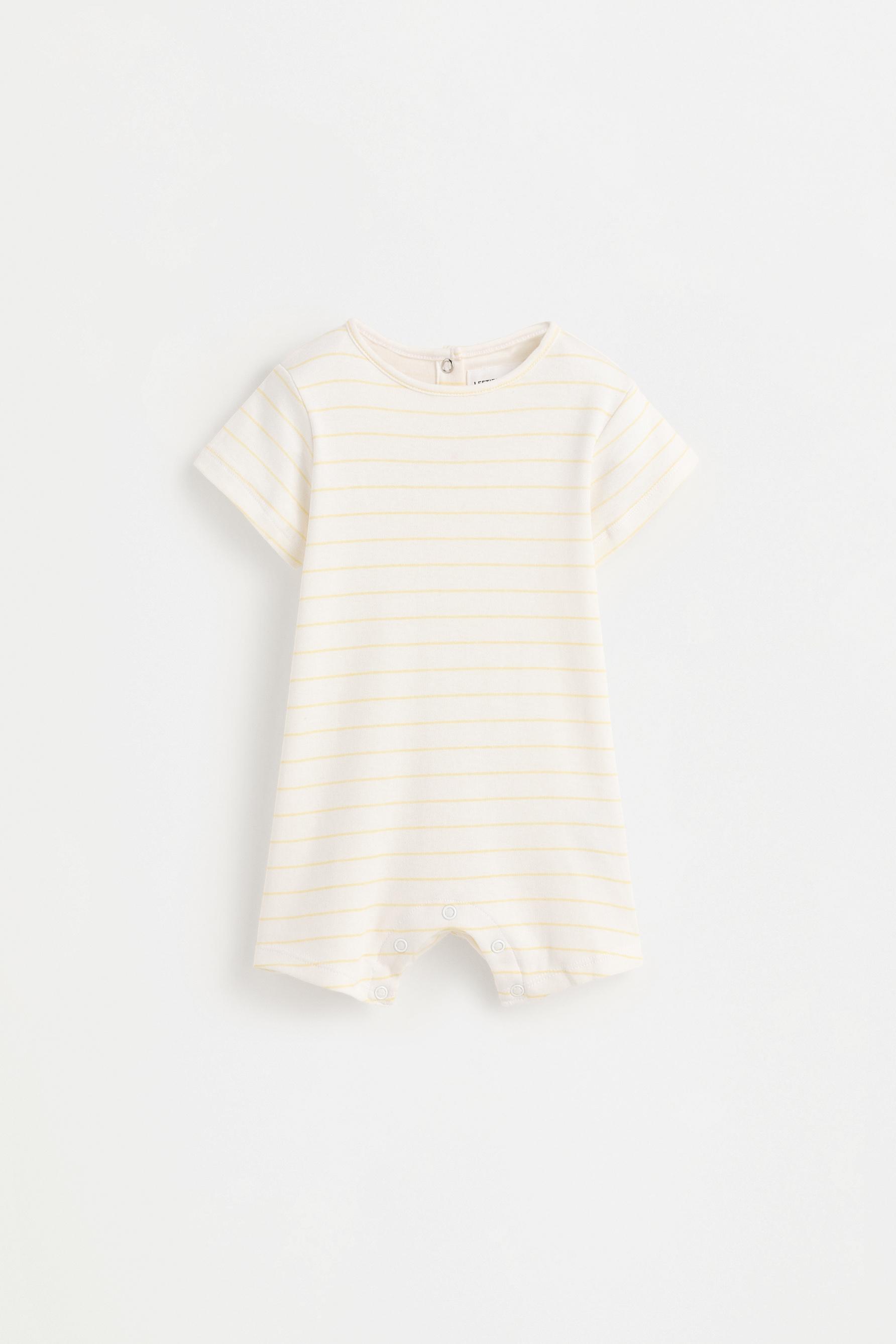 Printed interlock sleepsuit — OFF WHITE
