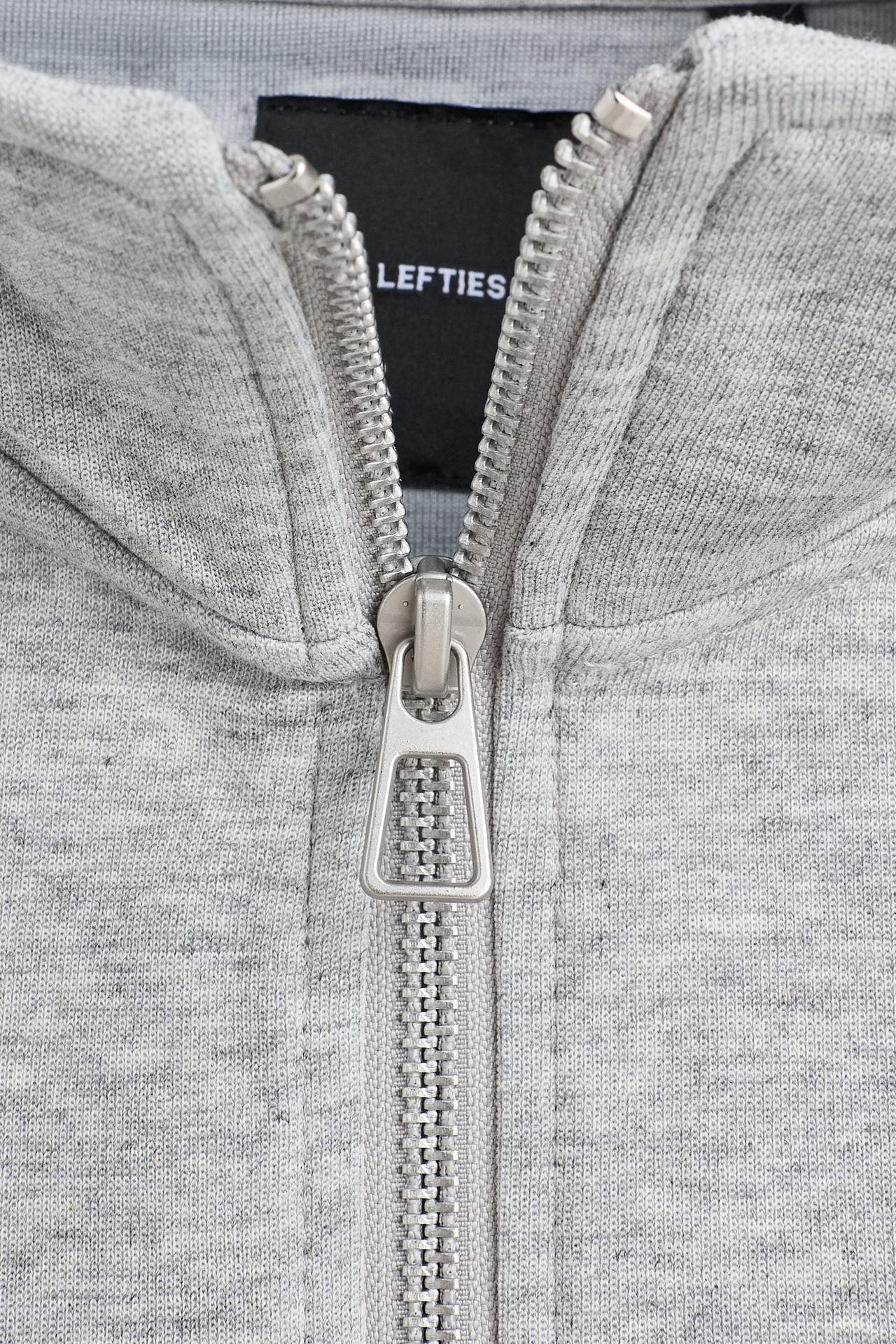 Interlock high-neck jacket — GREY MARL