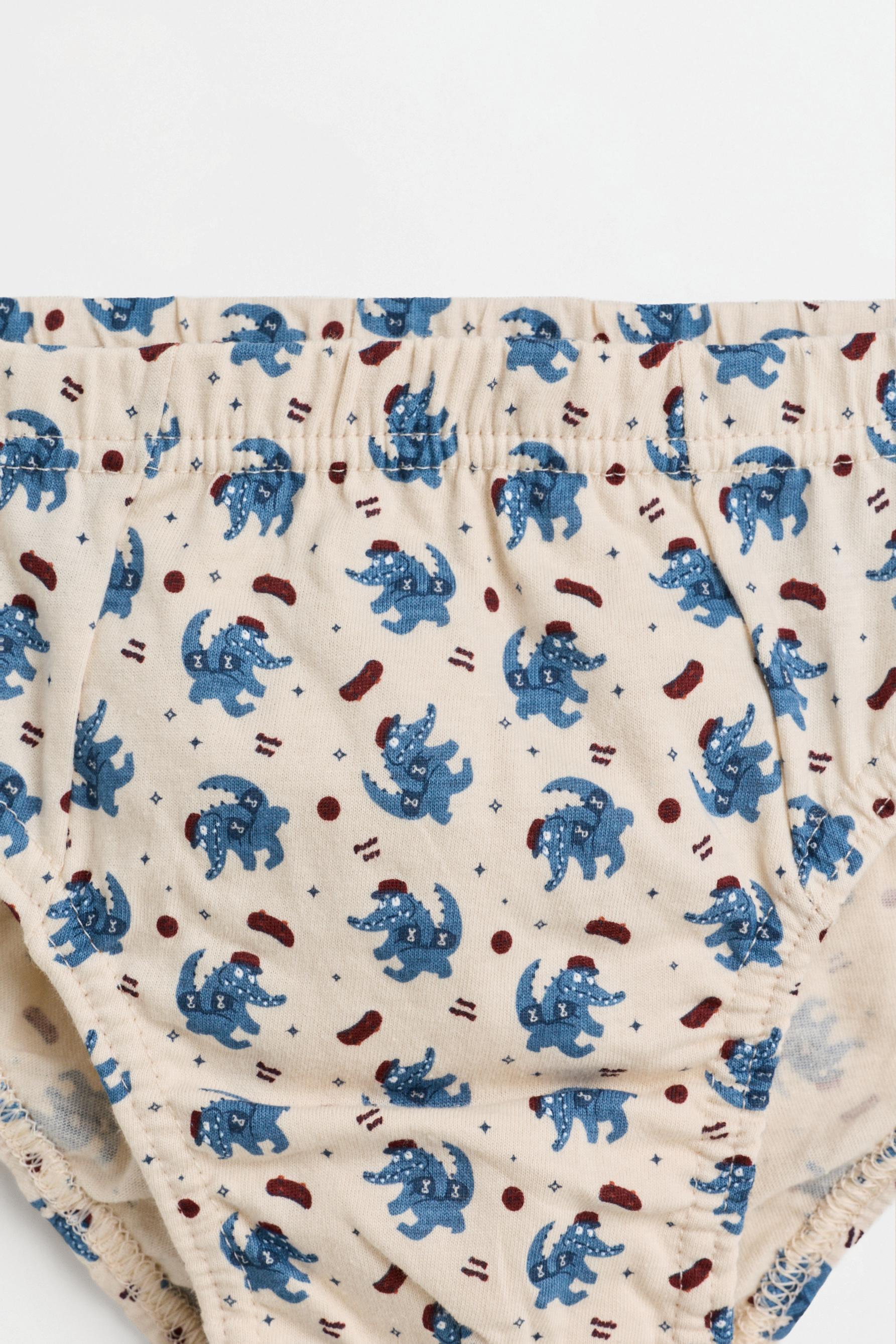 Printed briefs (7-pack) — BLUE/WHITE