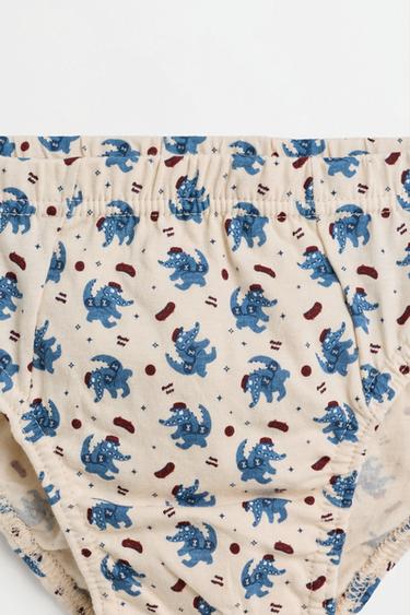 Printed briefs (7-pack) — BLUE/WHITE 4
