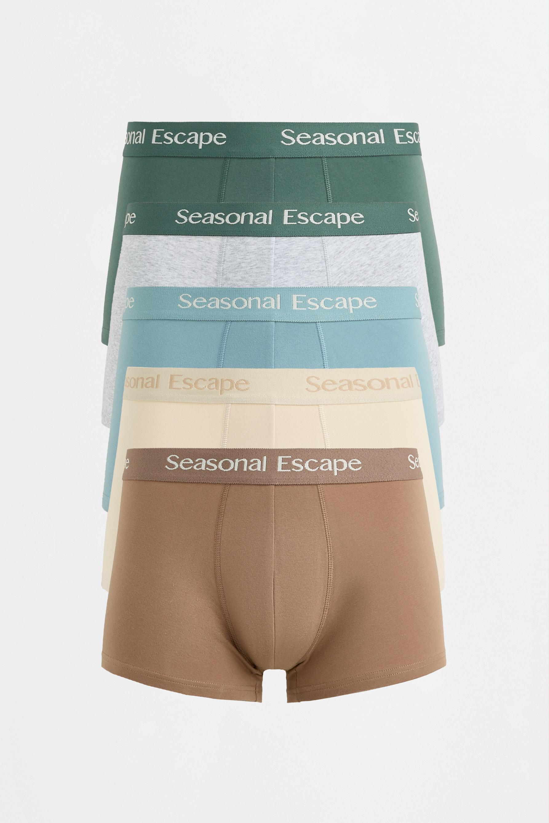 Slogan Boxer Briefs (5-Pack) — ECRU