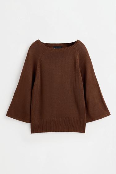 Raglan sleeve sweater — CHOCOLATE 6