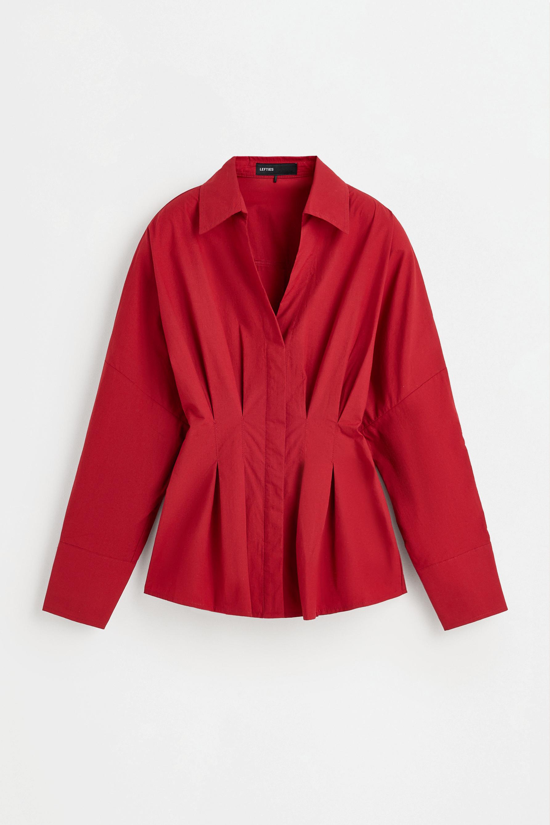 Pleated waist shirt — DARK PINK