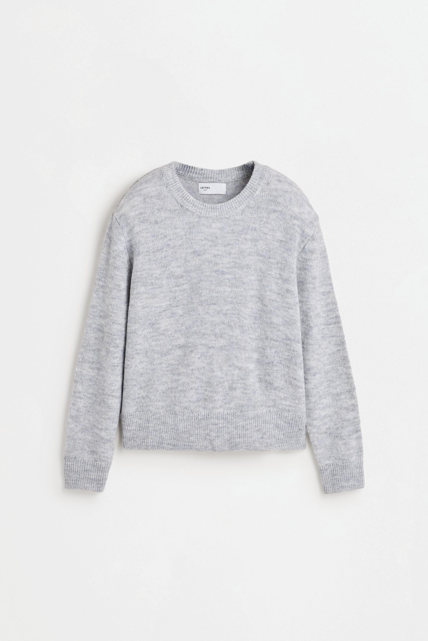 Fluffy knit sweater — PEARL MARL
