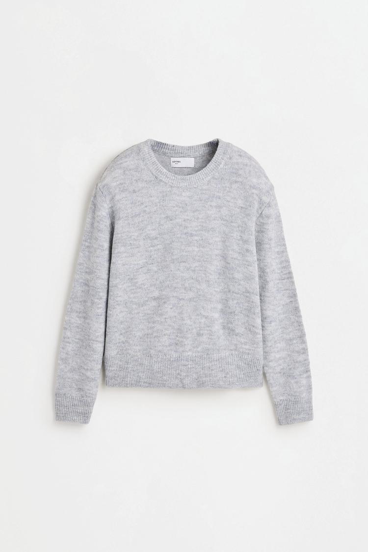 Fluffy knit sweater — PEARL MARL