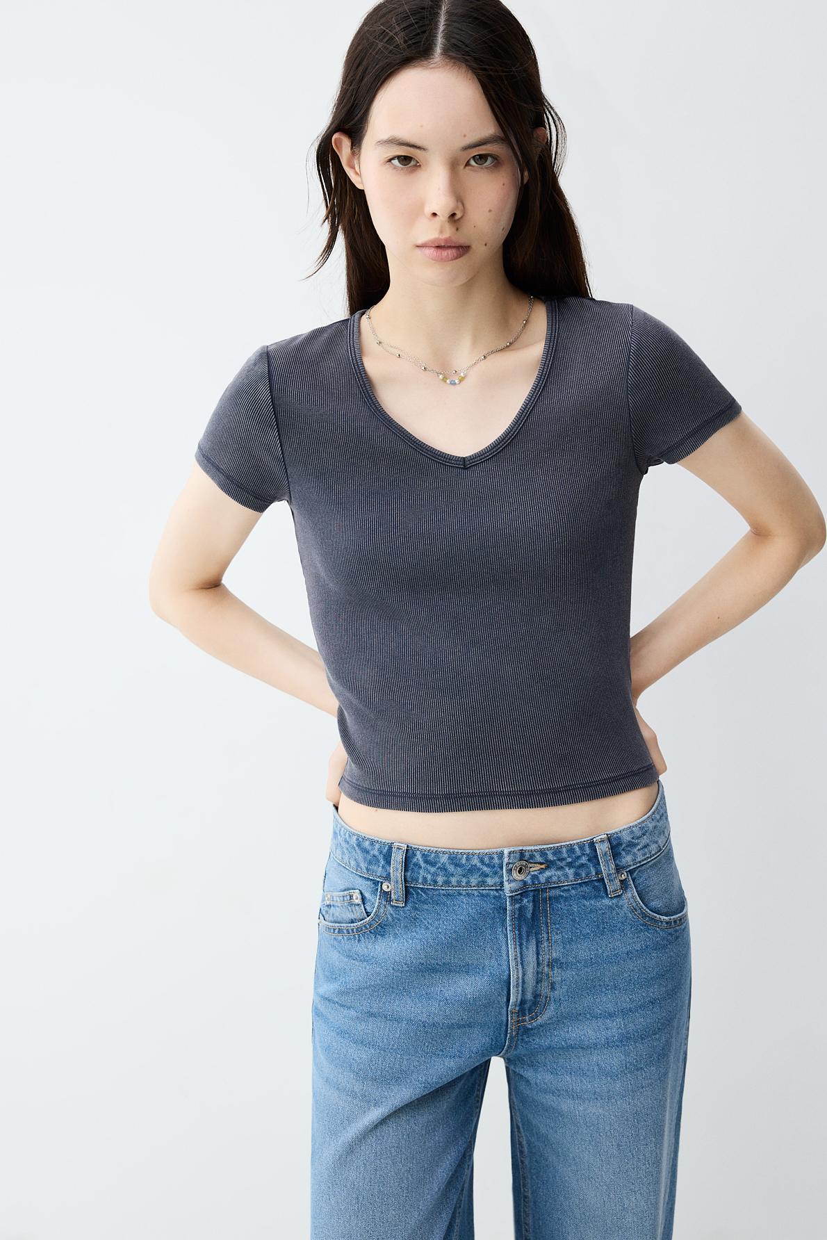 Camiseta efecto lavado