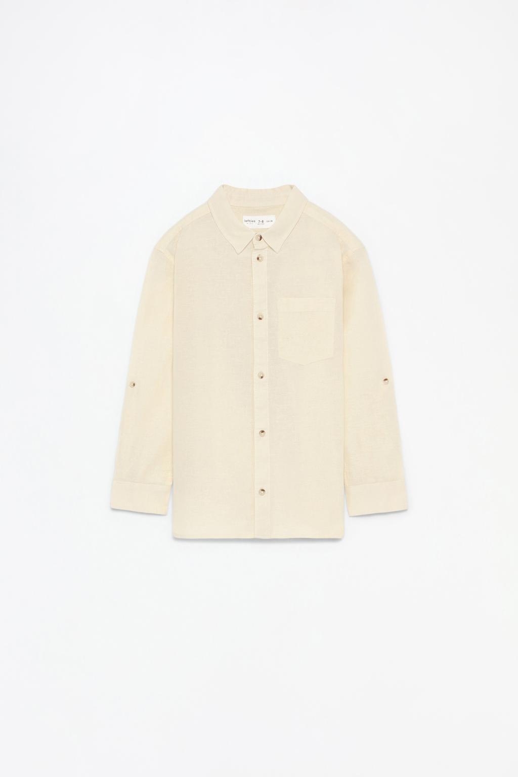 Linen-cotton blend shirt