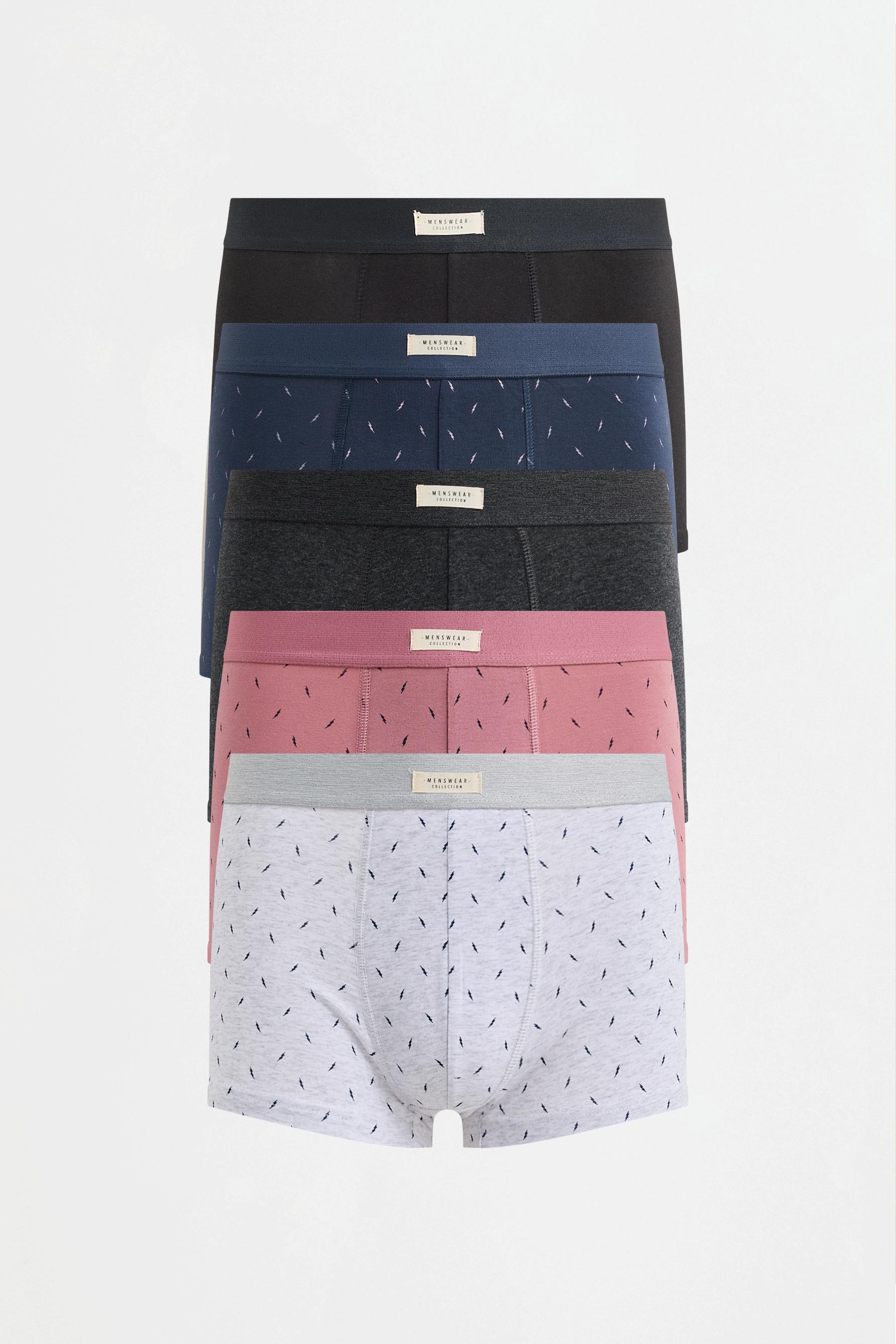 5-Pack of assorted boxer briefs — PINK MARL