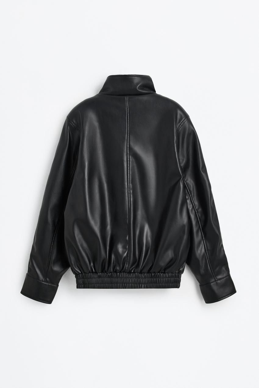 Bomber efecto piel NOVEDADES Mujer Lefties ESPAÑA