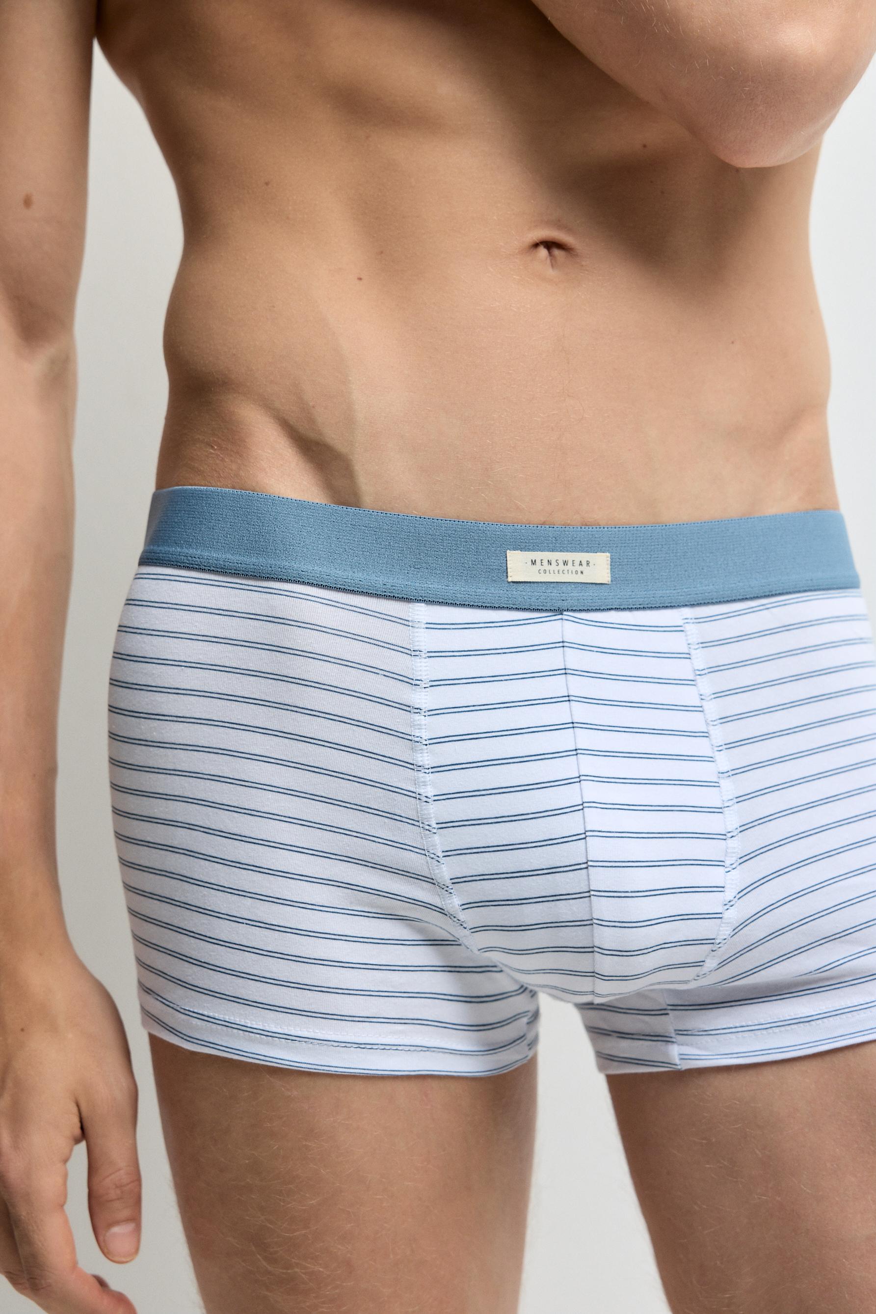 Pack of 5 striped boxers — TERRACOTTA
