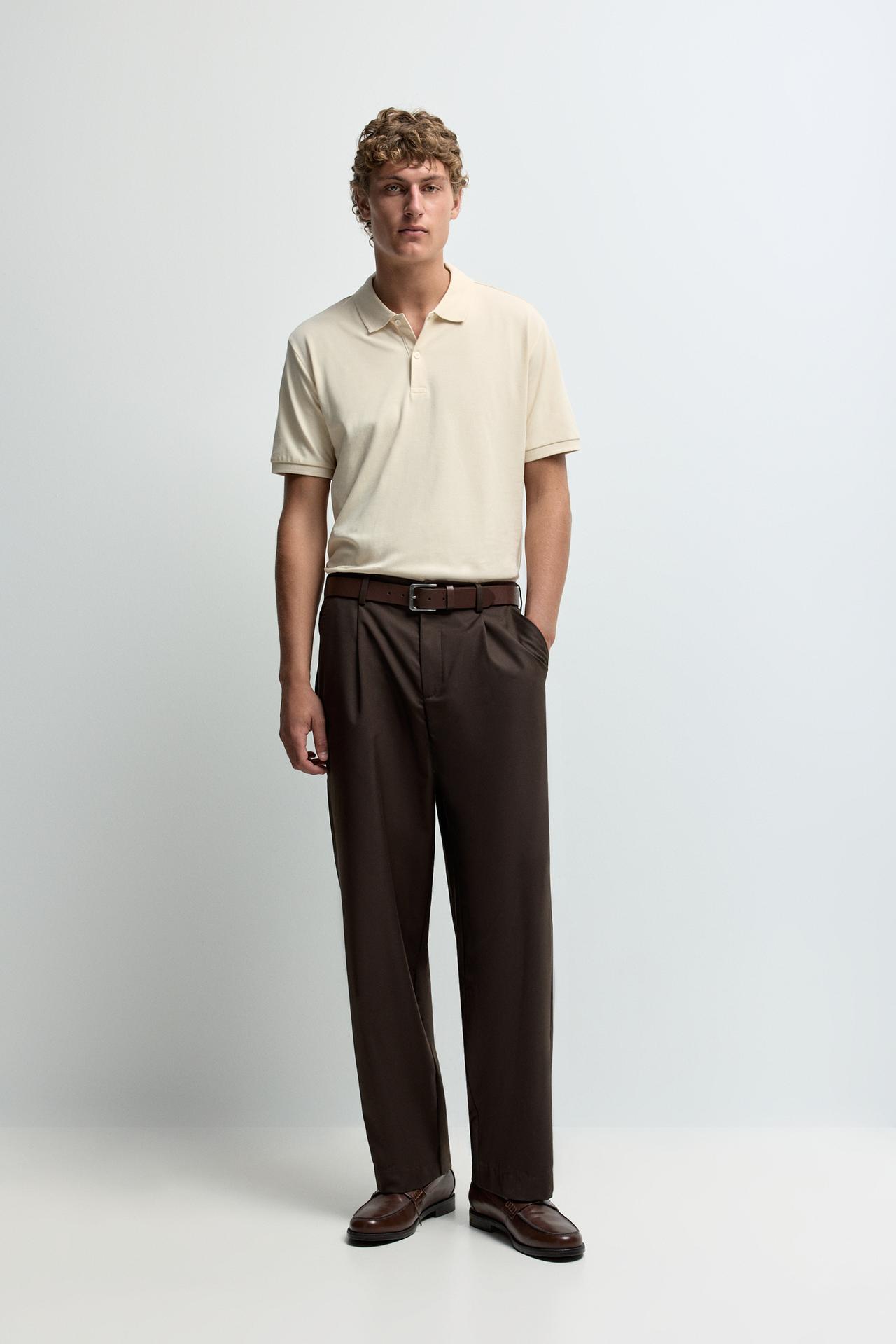 Basic polo shirt — CREAM