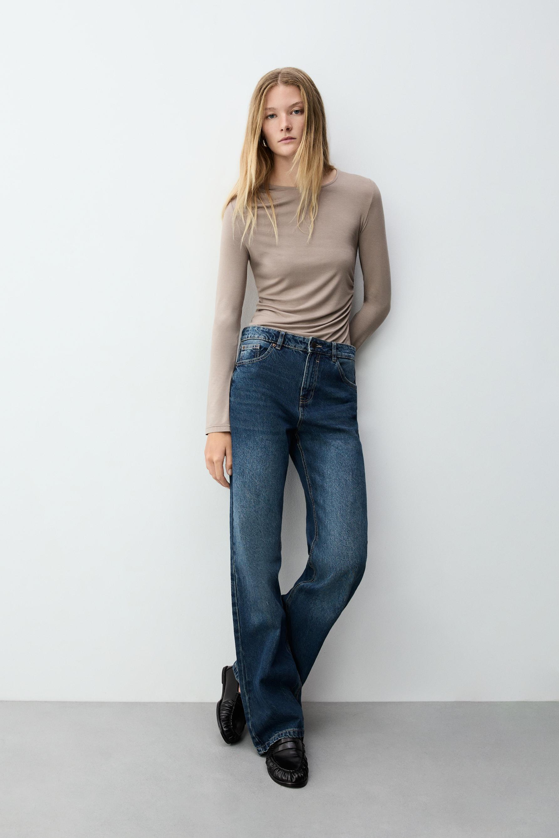 Slim fit wide jeans - | LEFTIES Romania