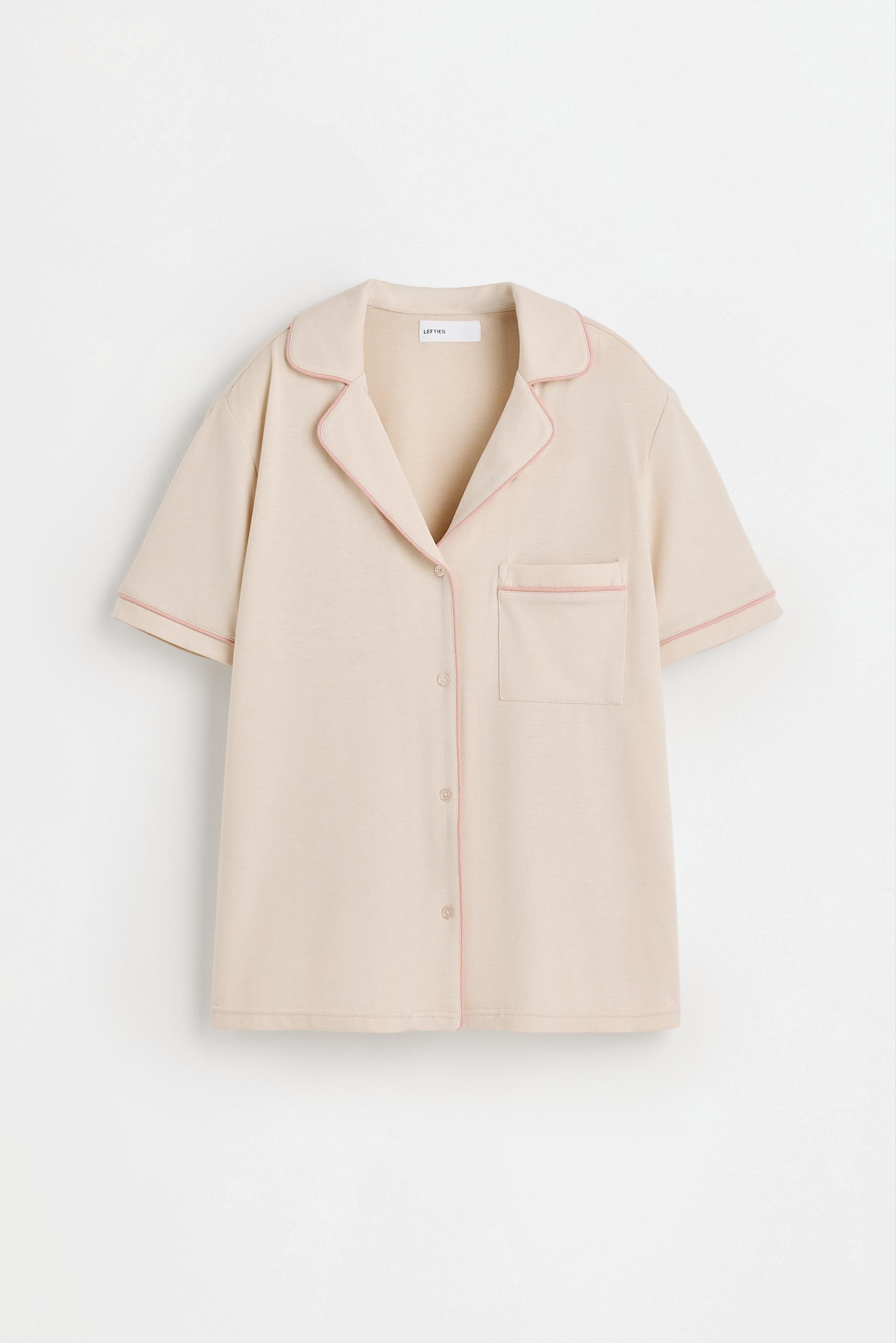 Short shirt-style pyjamas — BEIGE MARL