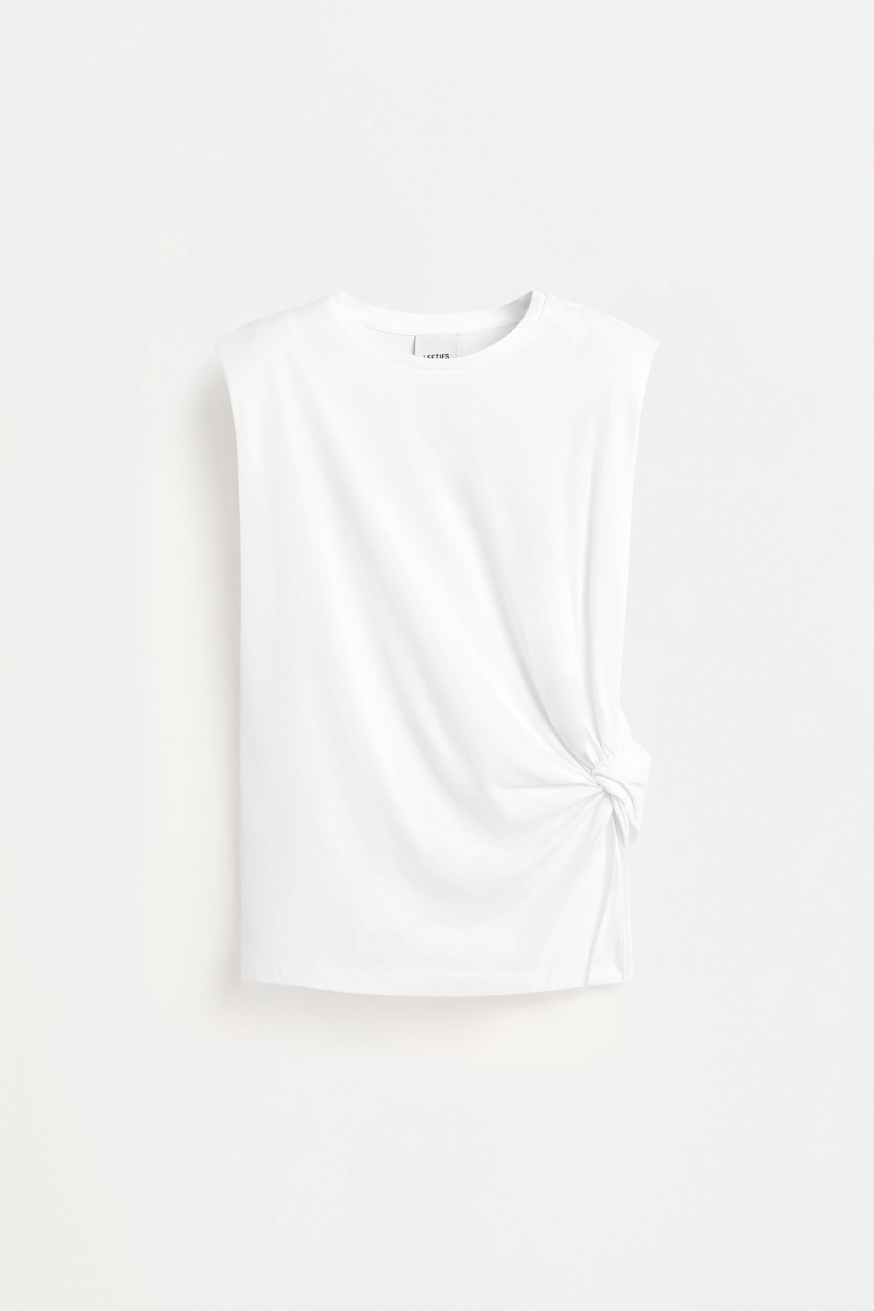 Knotted T-shirt — WHITE