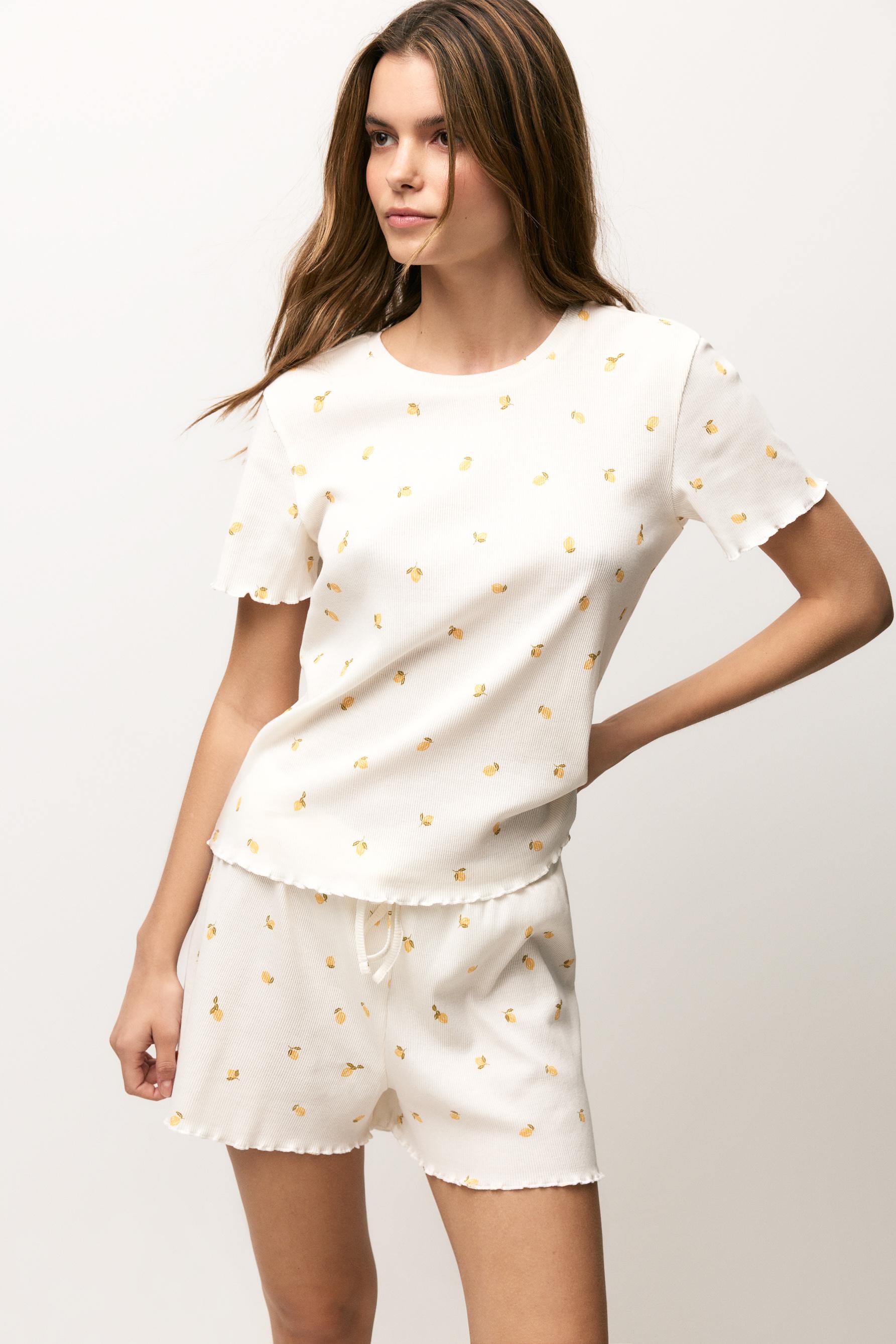 Short printed pyjamas — YELLOW