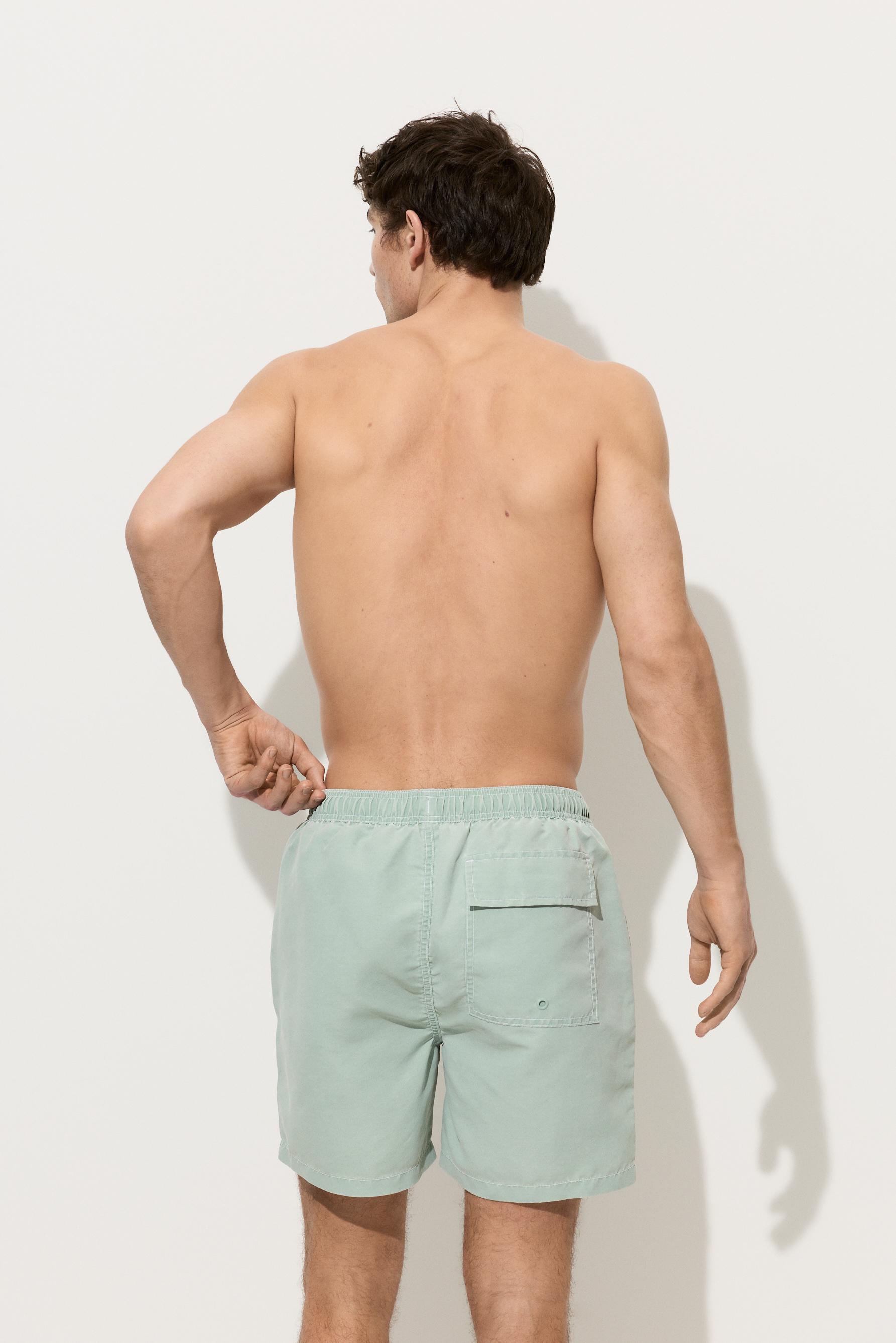 Faded-effect regular swimsuit — PASTEL GREEN