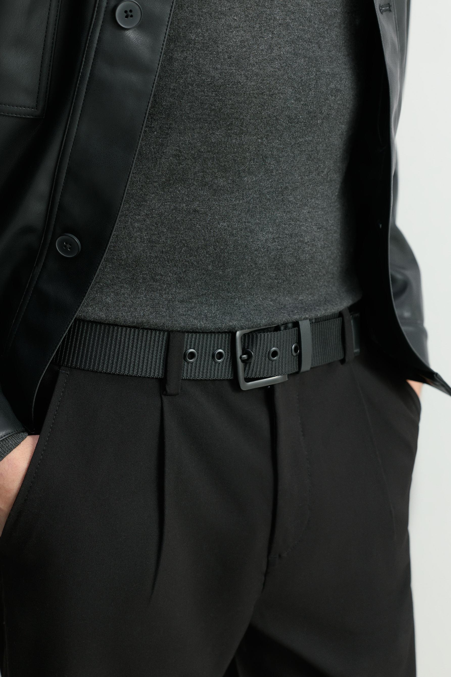 Textured belt — BLACK