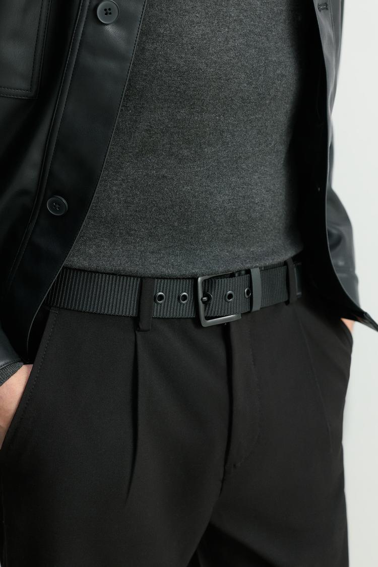 Textured belt — BLACK