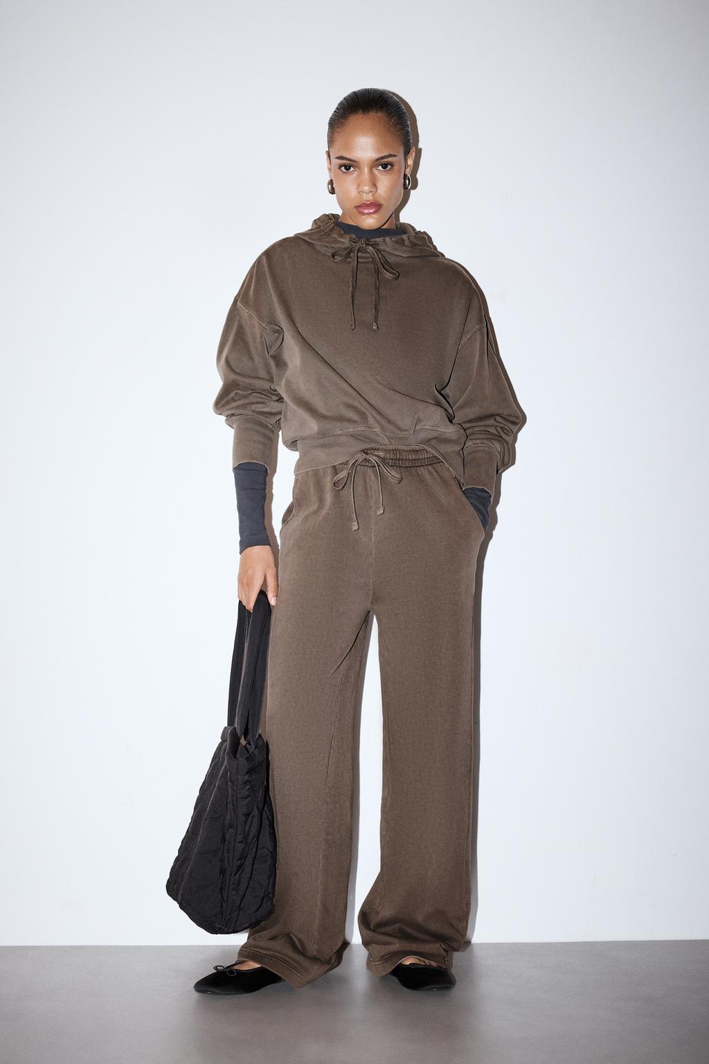 Pantaloni tuta effetto delavé