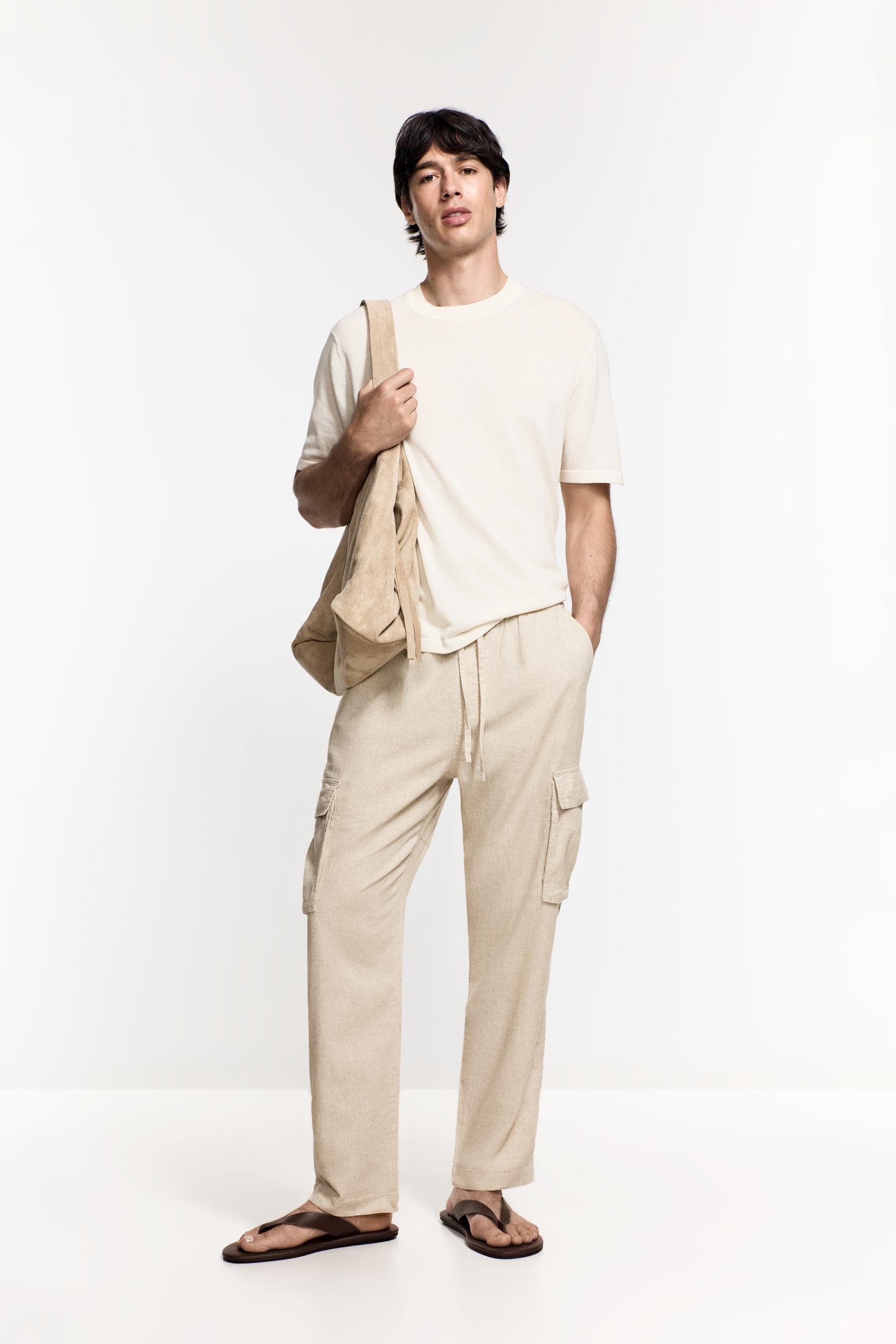 Basic knit T-shirt — OFF WHITE